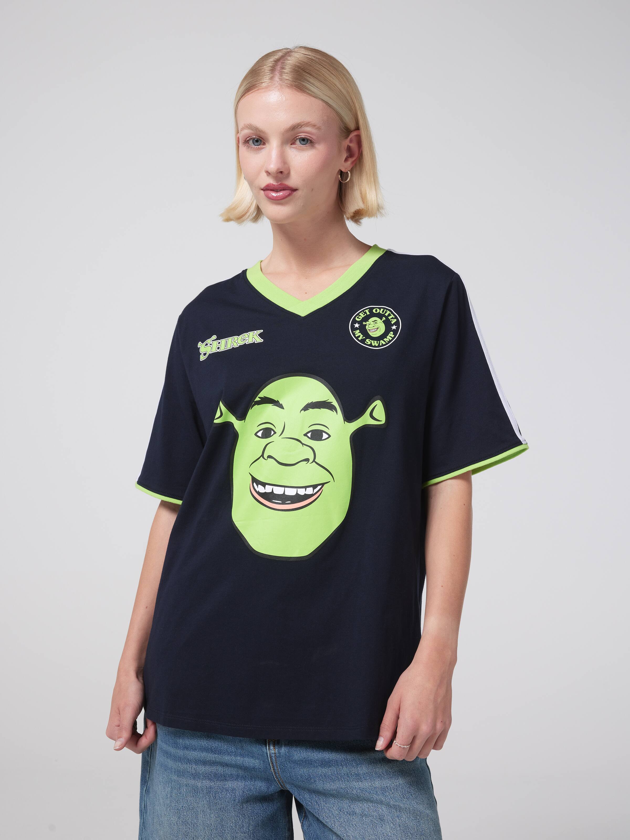 Shrek 01 V Neck Oversized Tee