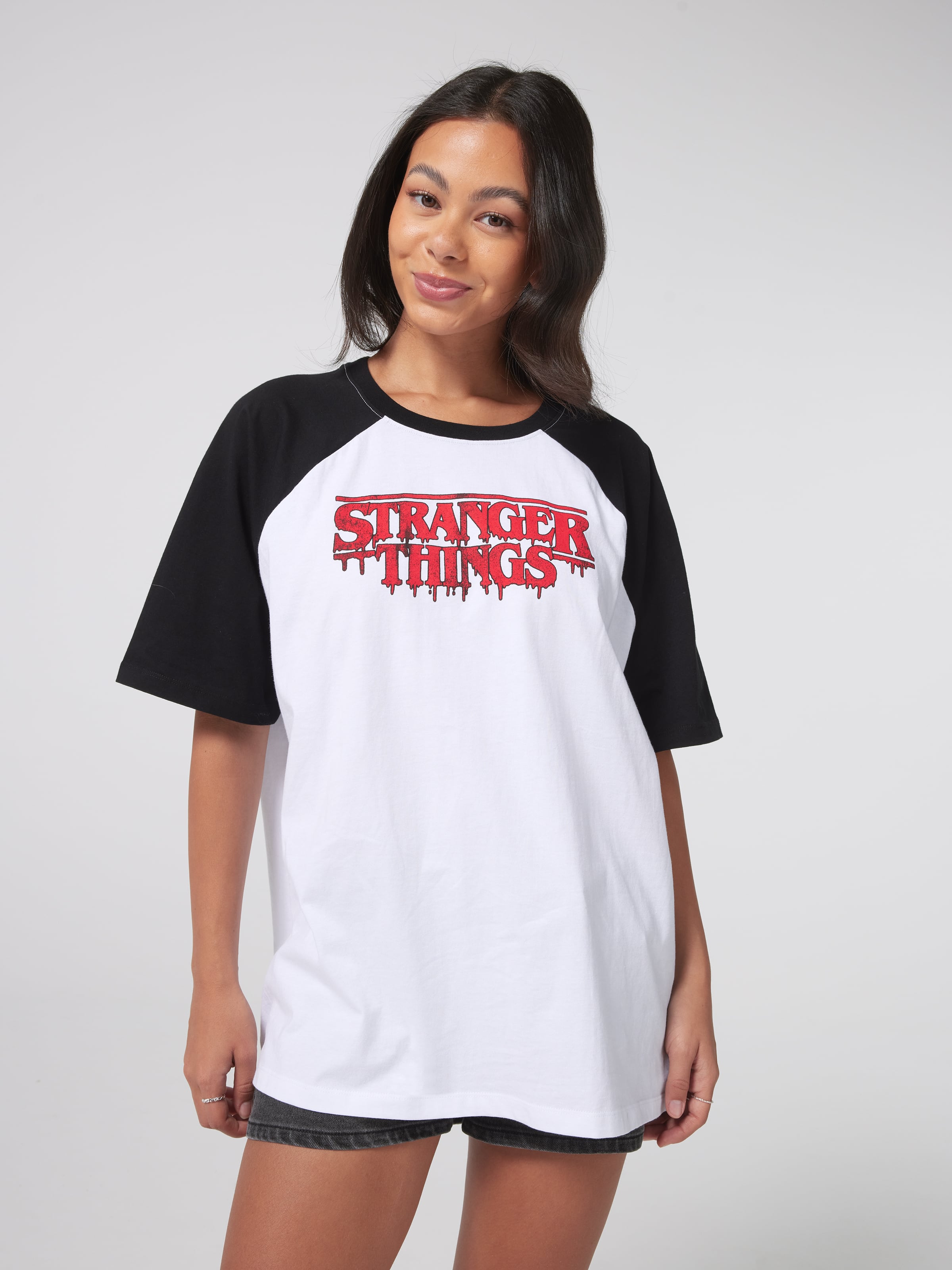 Stranger Things Logo Oversized Raglan