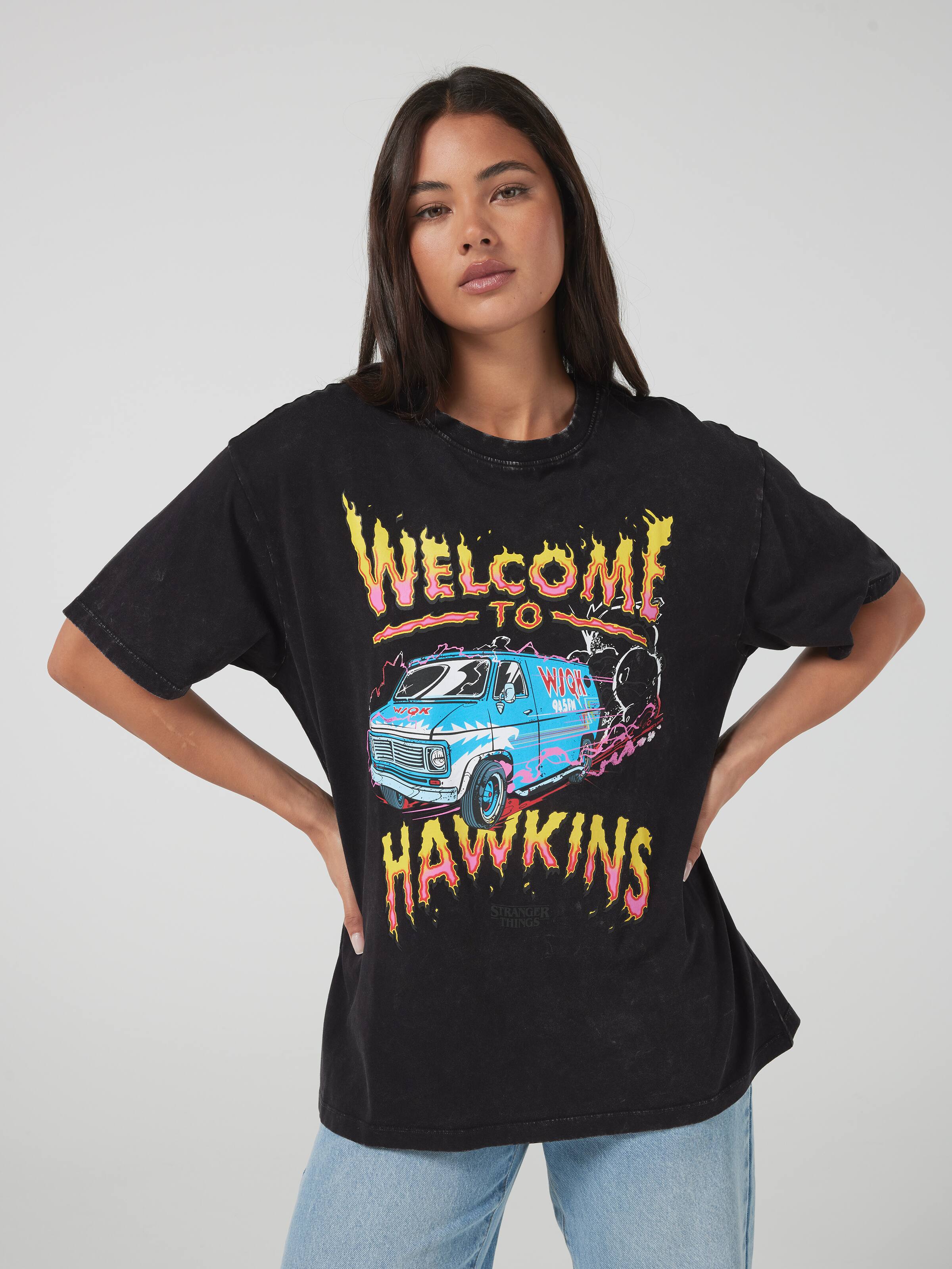 Stranger Things Squark Van Oversized Tee