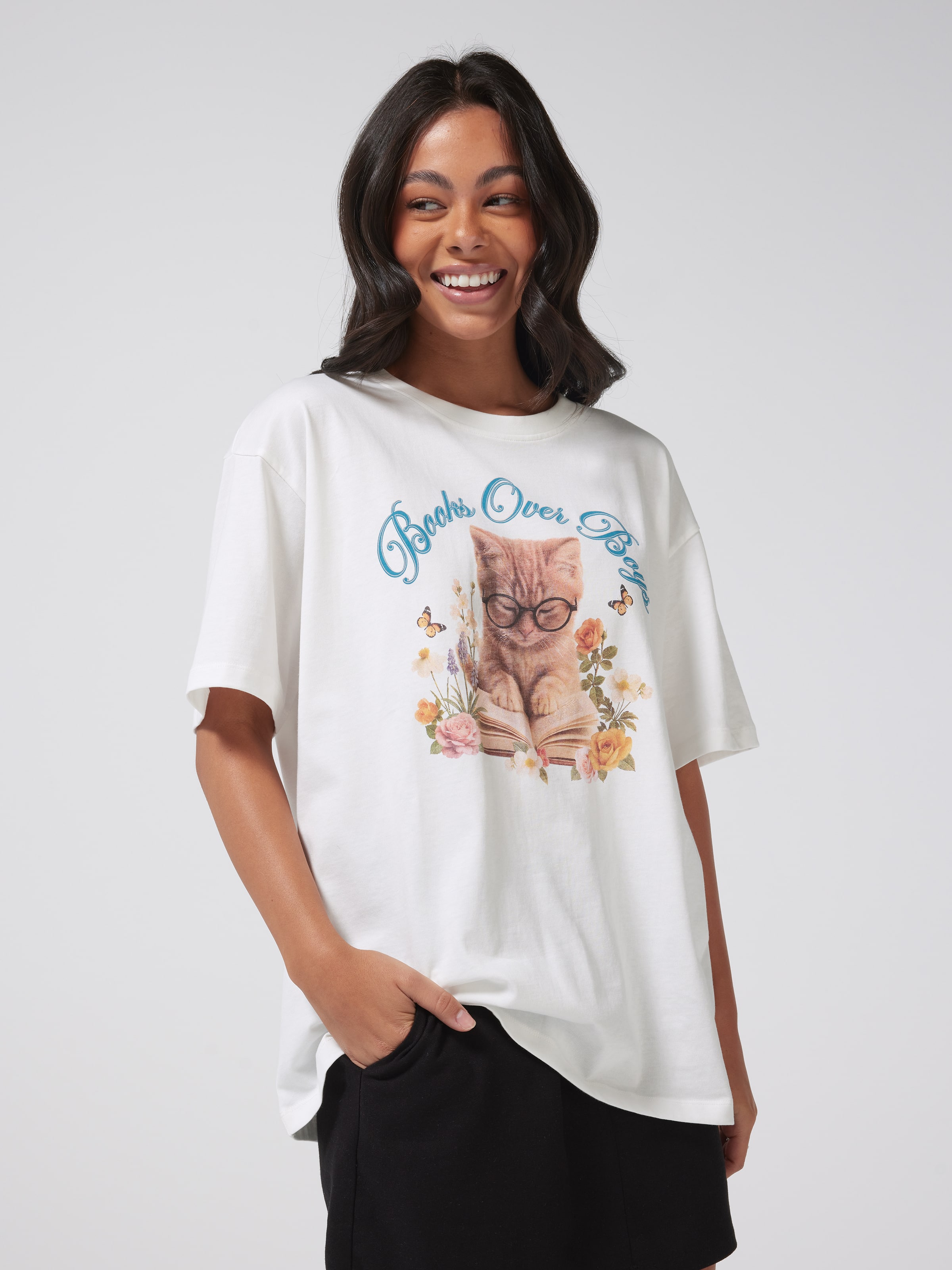 Books Over Boys Oversized Tee