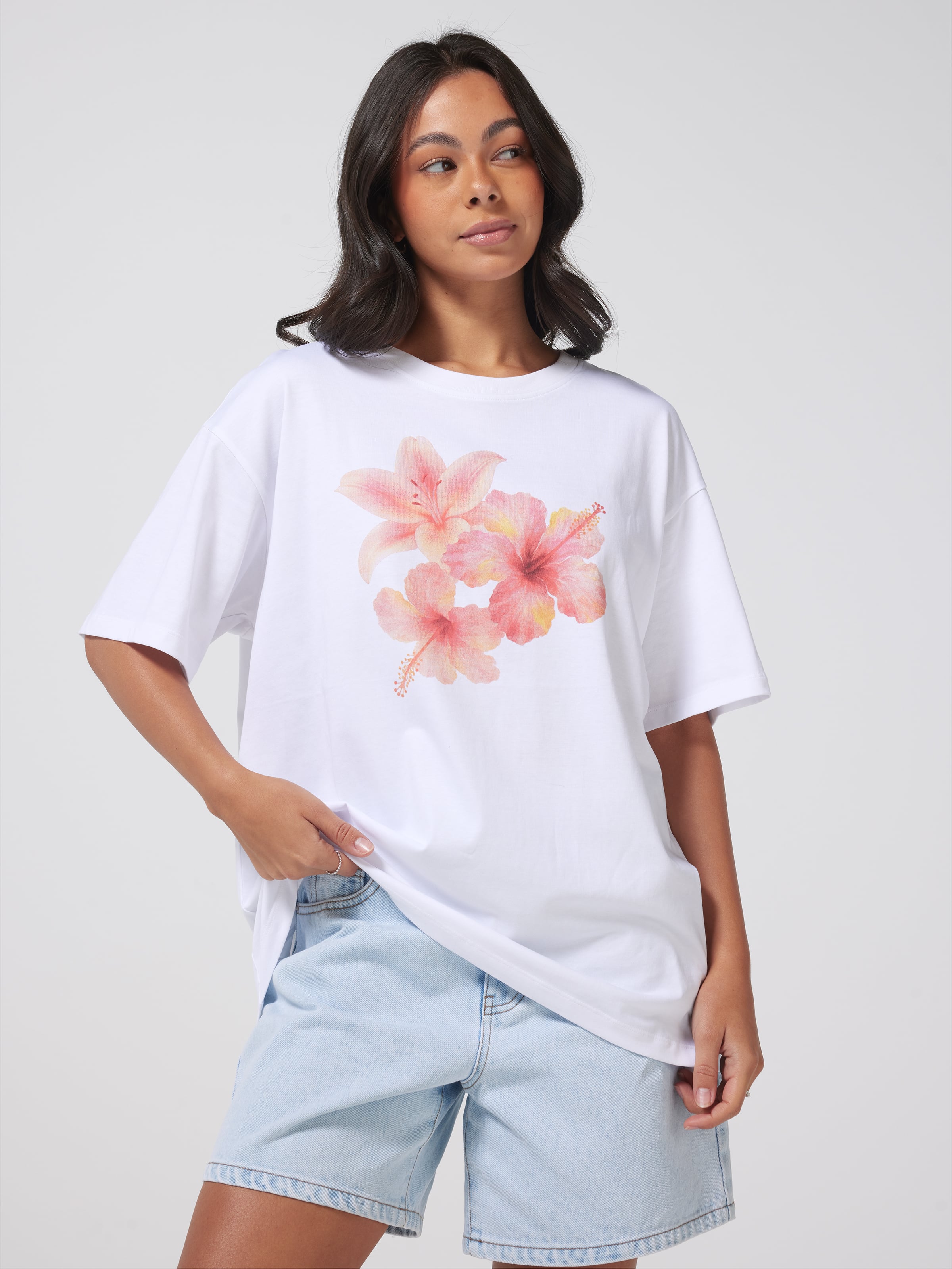 Hibiscus Oversized Tee