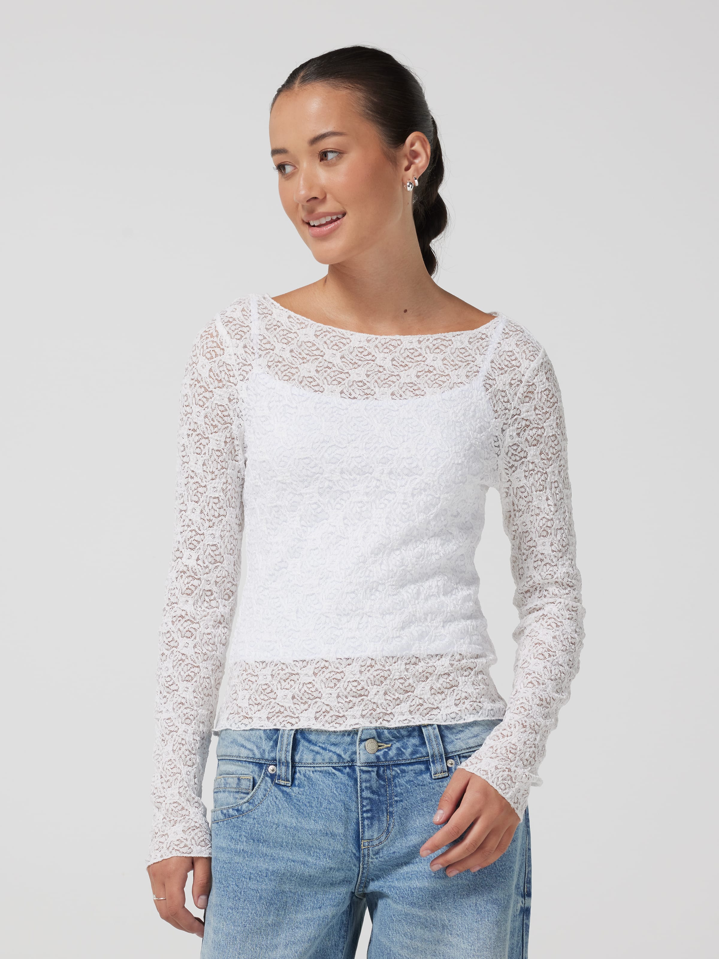Lace Long Sleeve Top