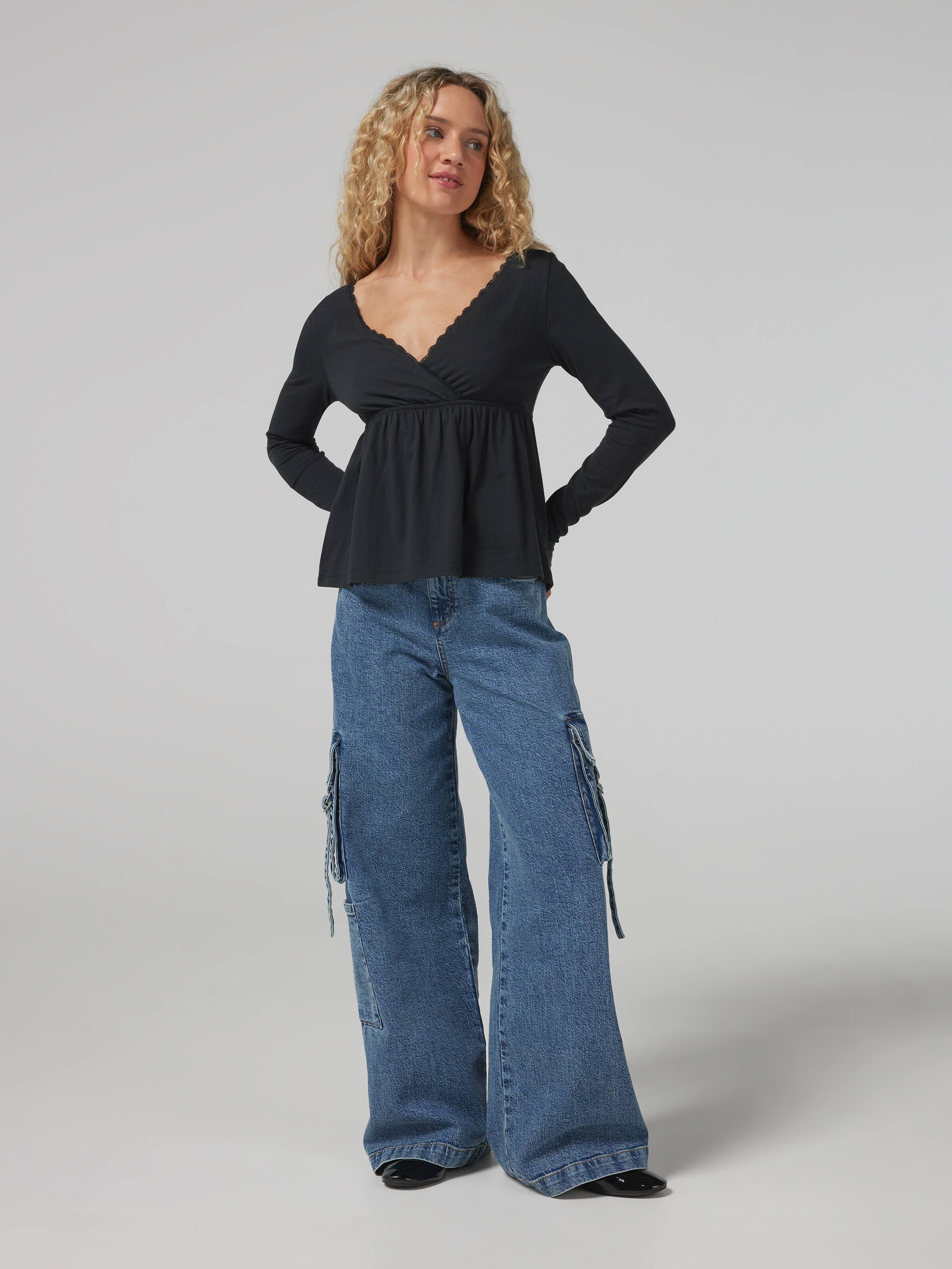 Long Sleeve Babydoll Top