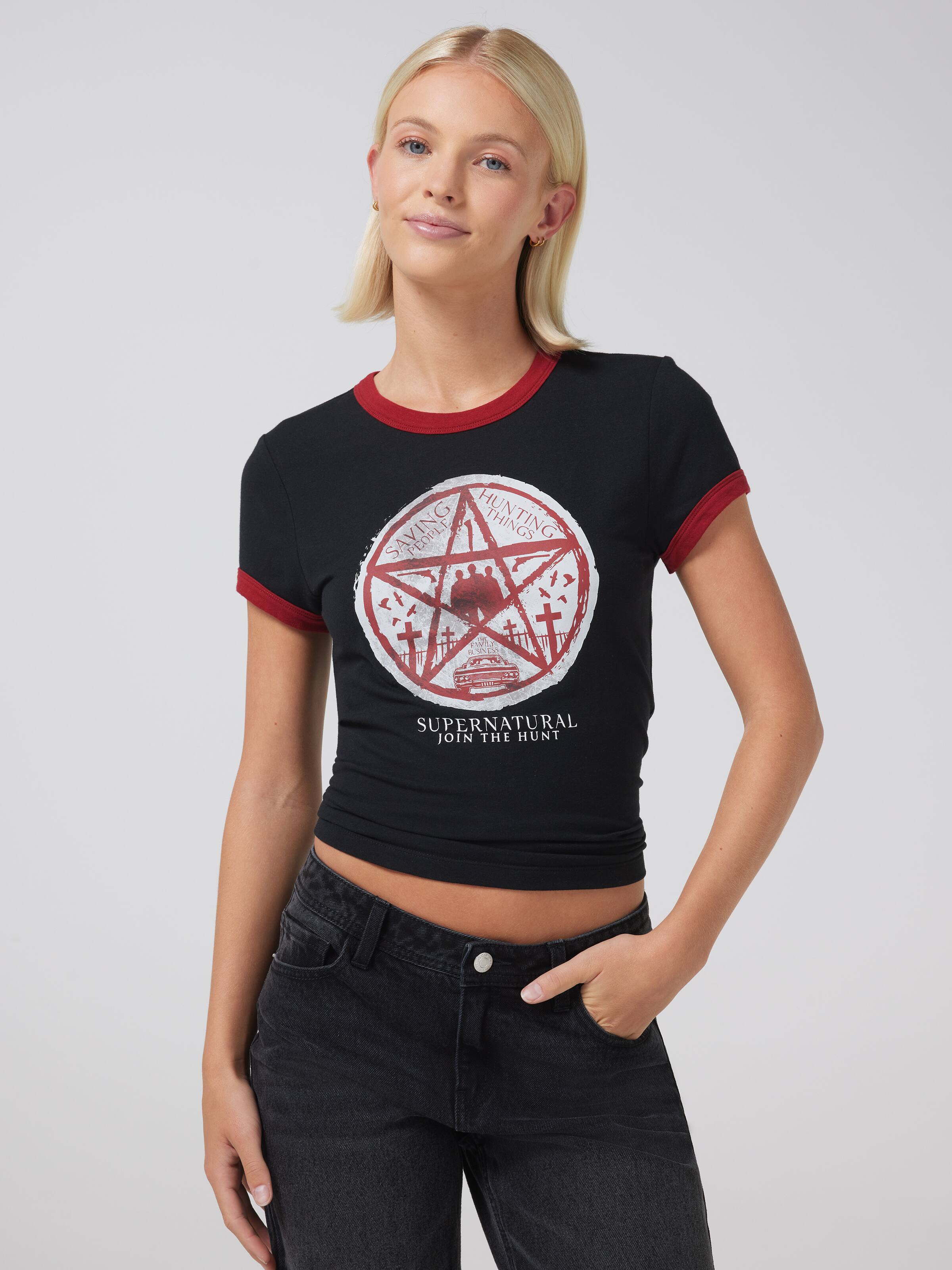 Supernatural Longline Baby Ringer Tee