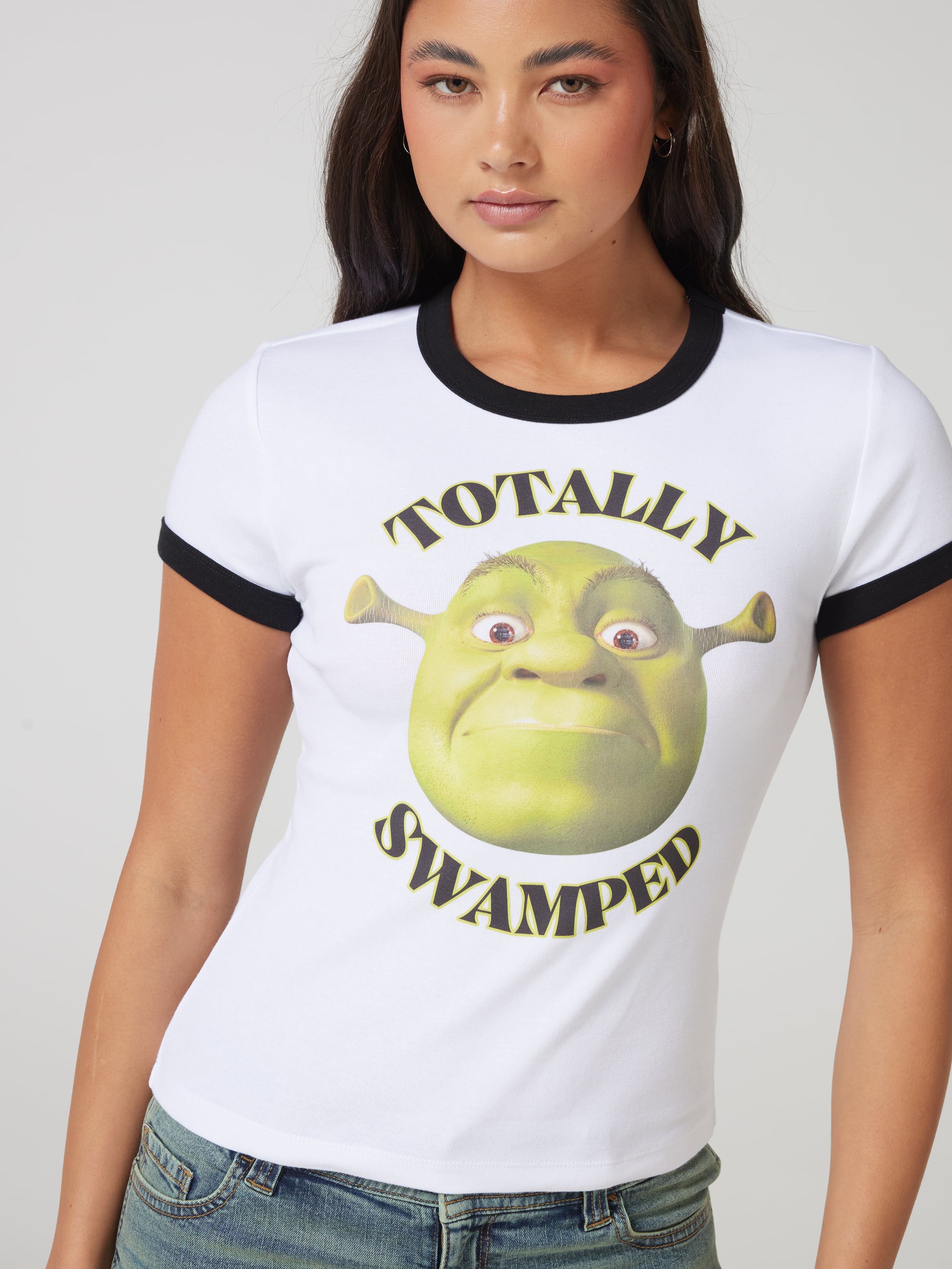 Shrek Totally Swamped Long Line Baby Ringer