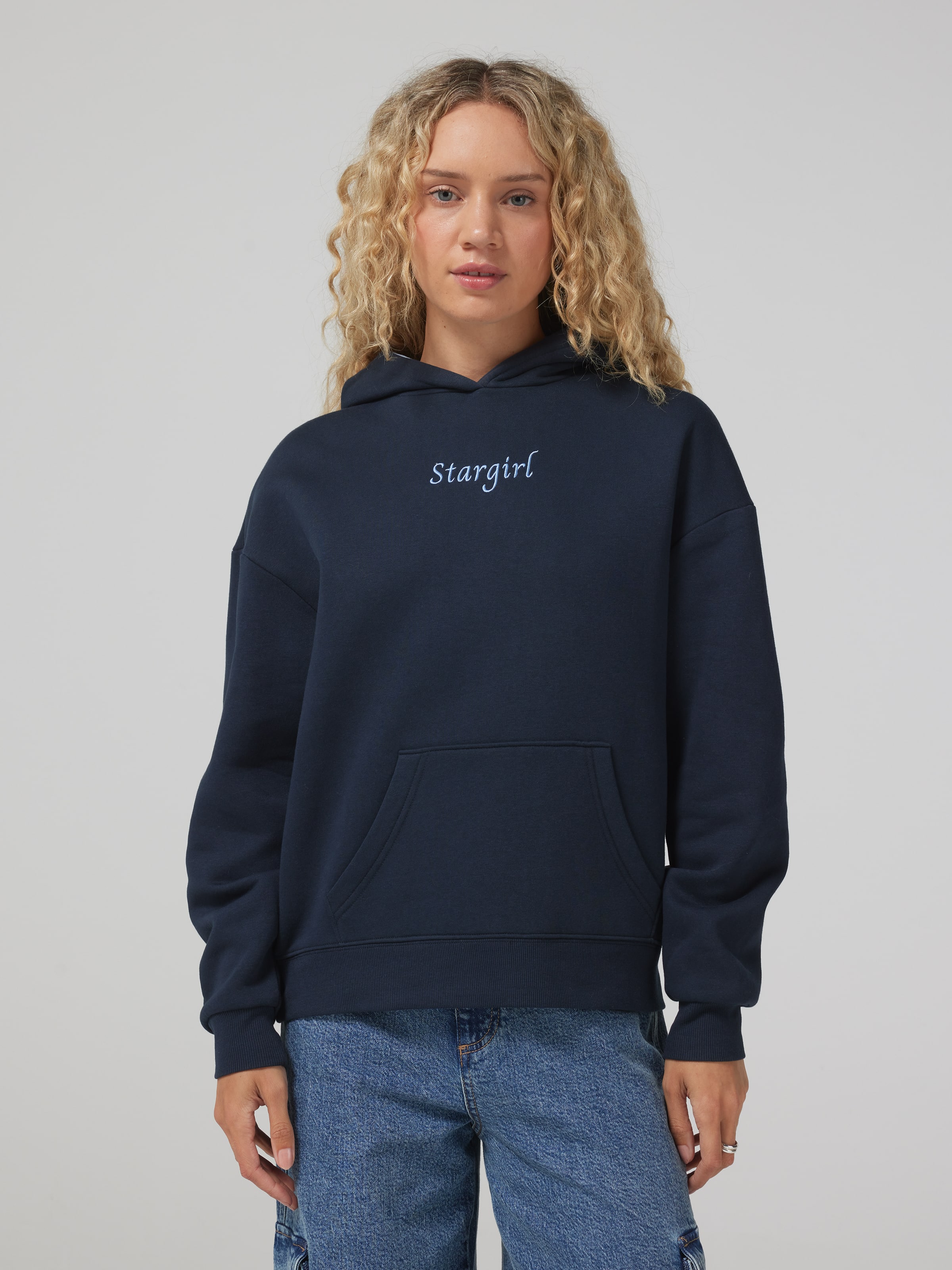 Stars Applique Oversized Hoodie