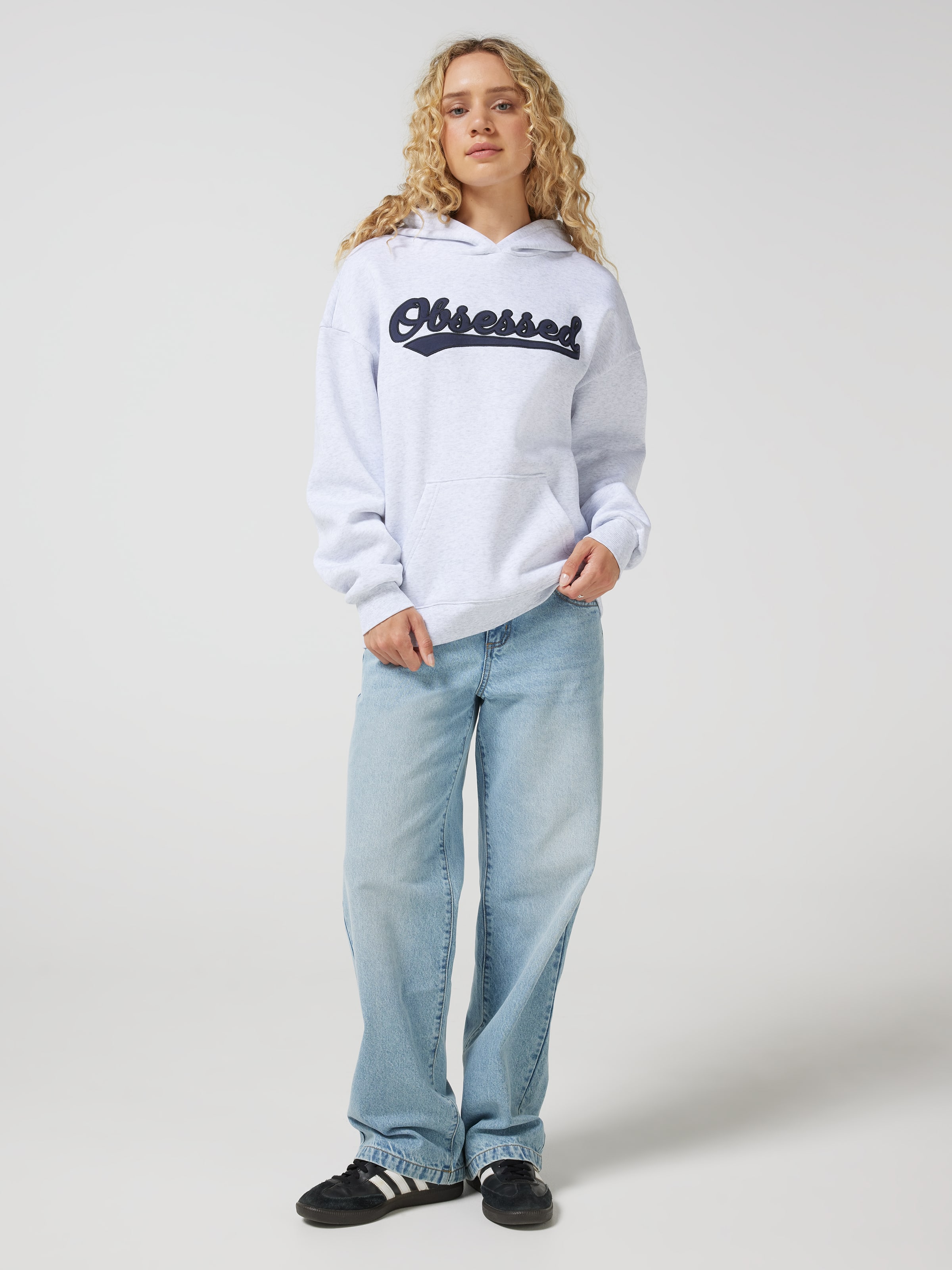 Y2k Sporty Logo Oversized Hoodie
