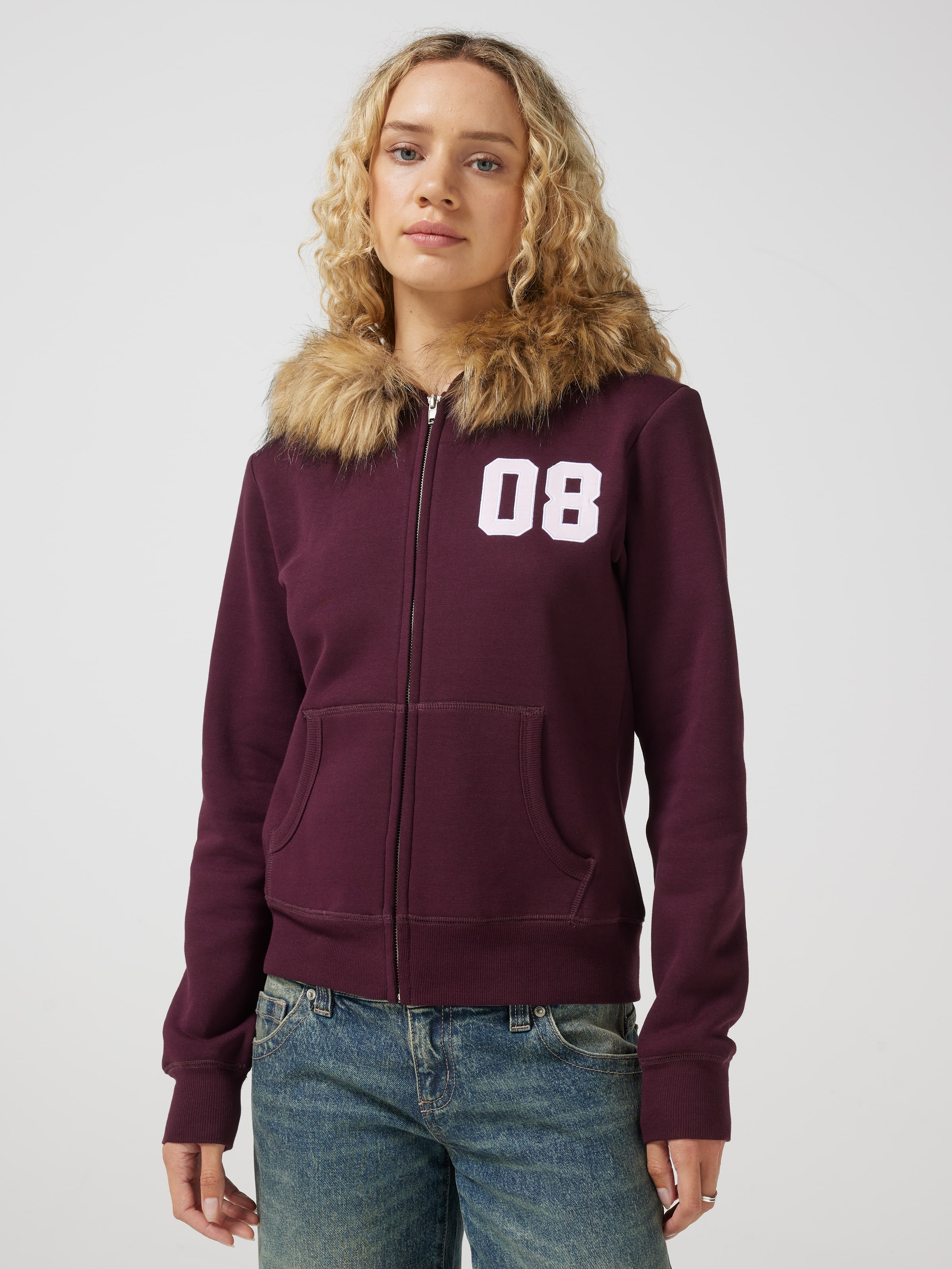 Y2k Sporty Zip Thru Hoodie