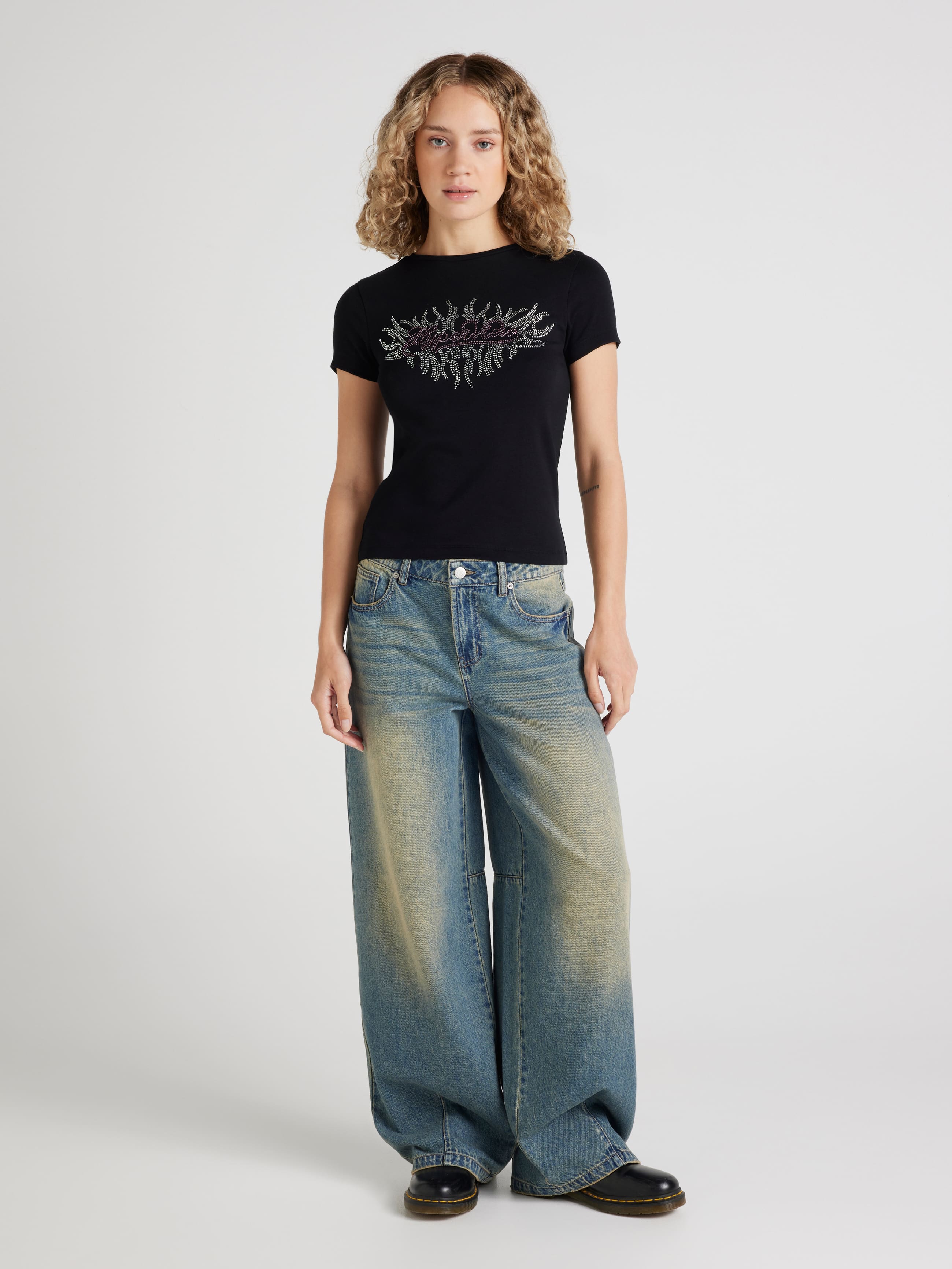 Neo Goth Diamonte Baby Tee