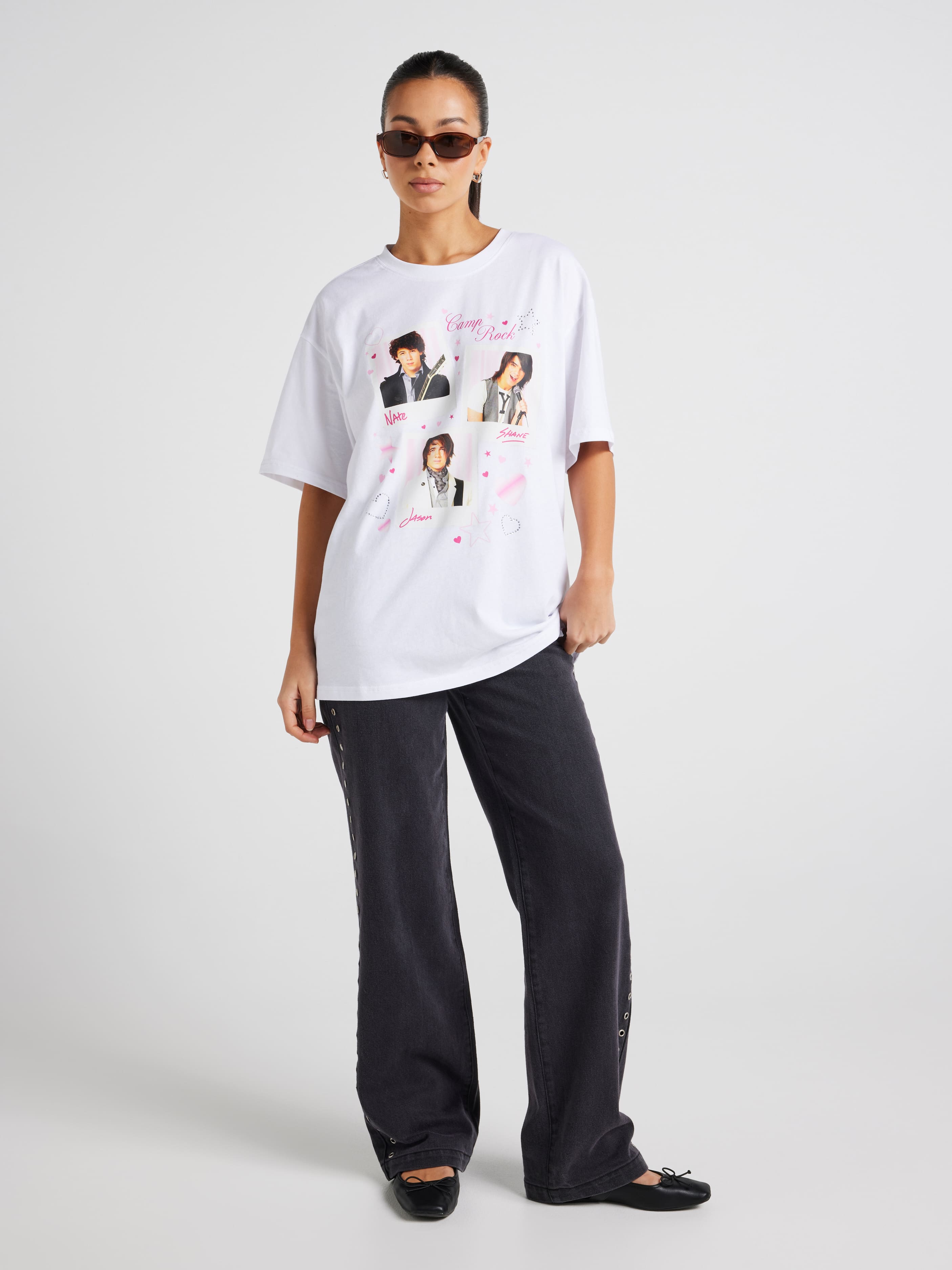 Camp Rock Polaroid Oversized Tee