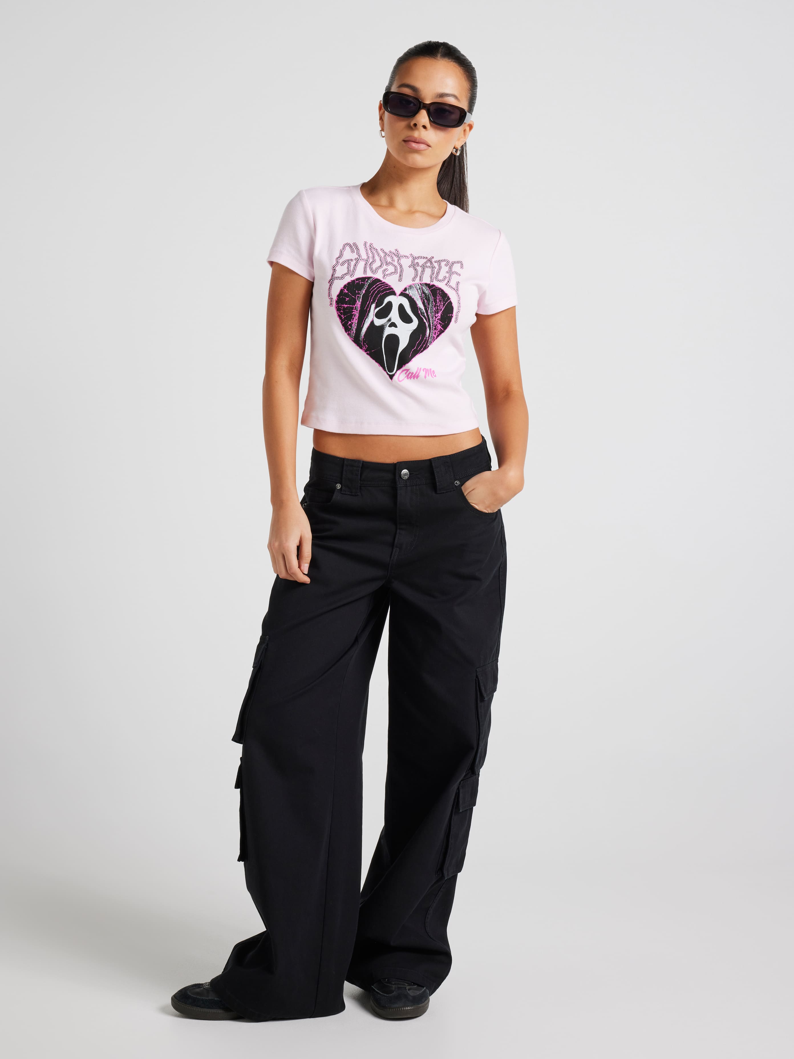 Ghostface Heart Face Baby Tee