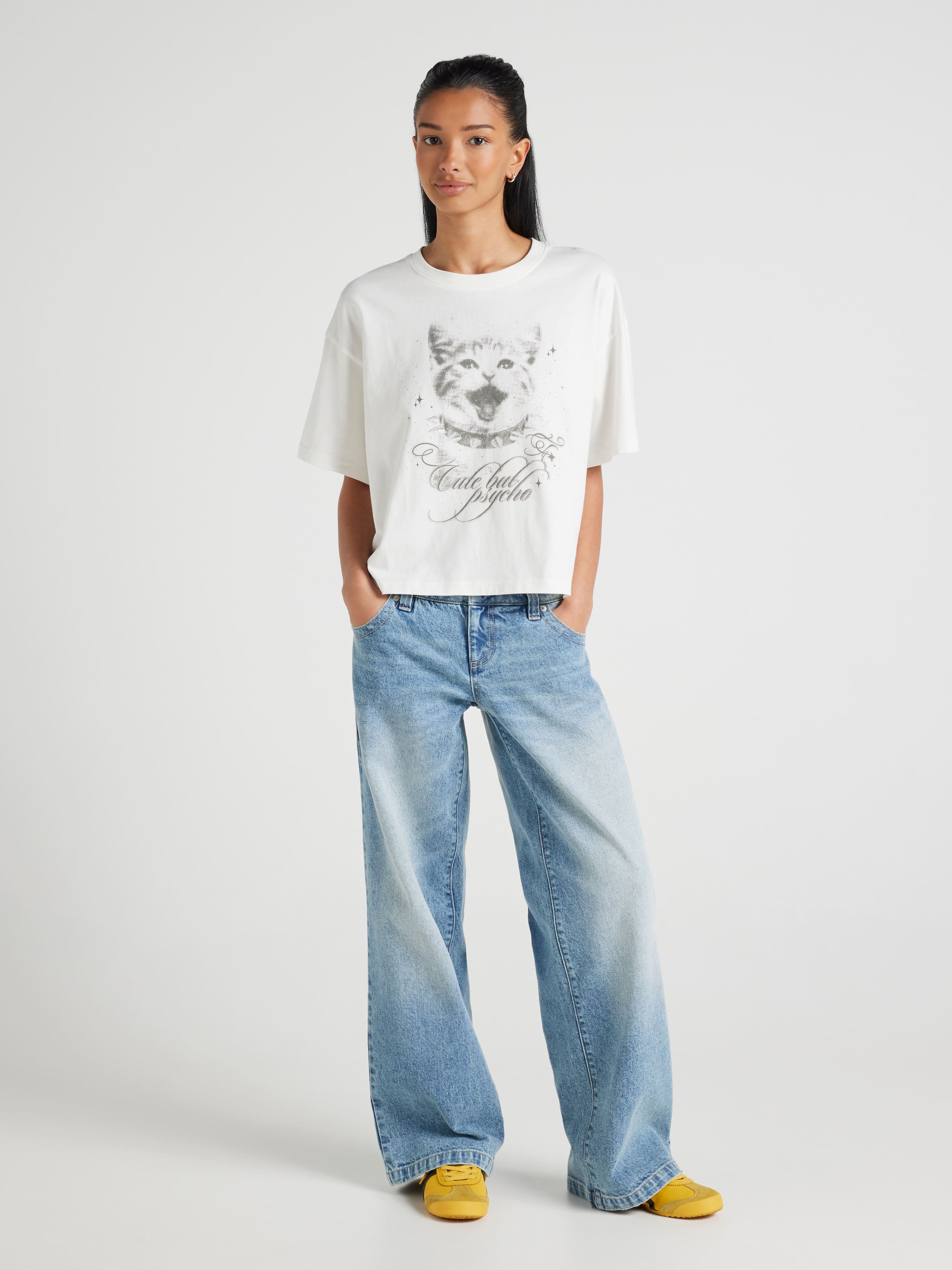 Cute But Psycho Kitty Boxy Tee