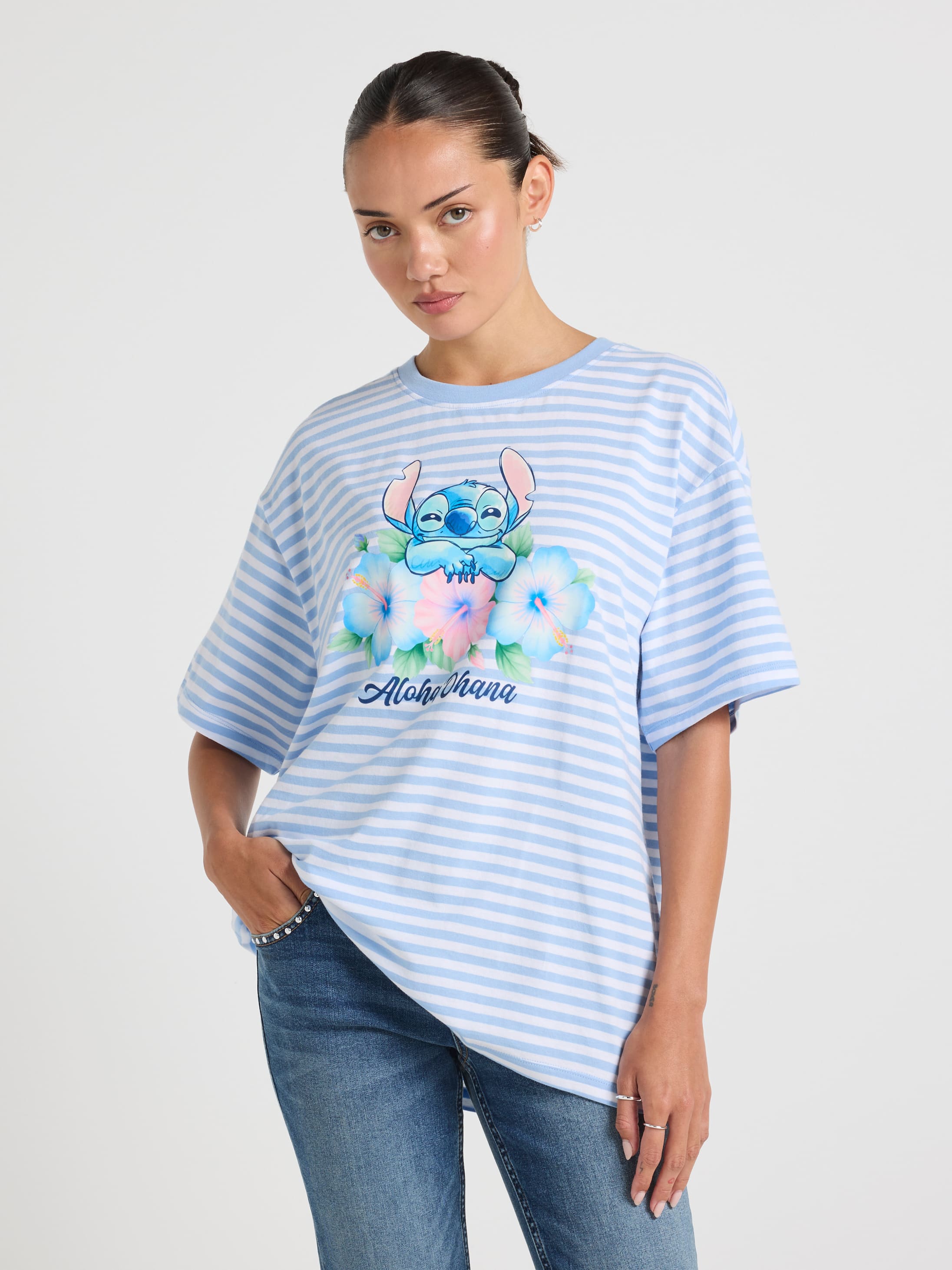 Long Sleeve Stripe Oversized Tee