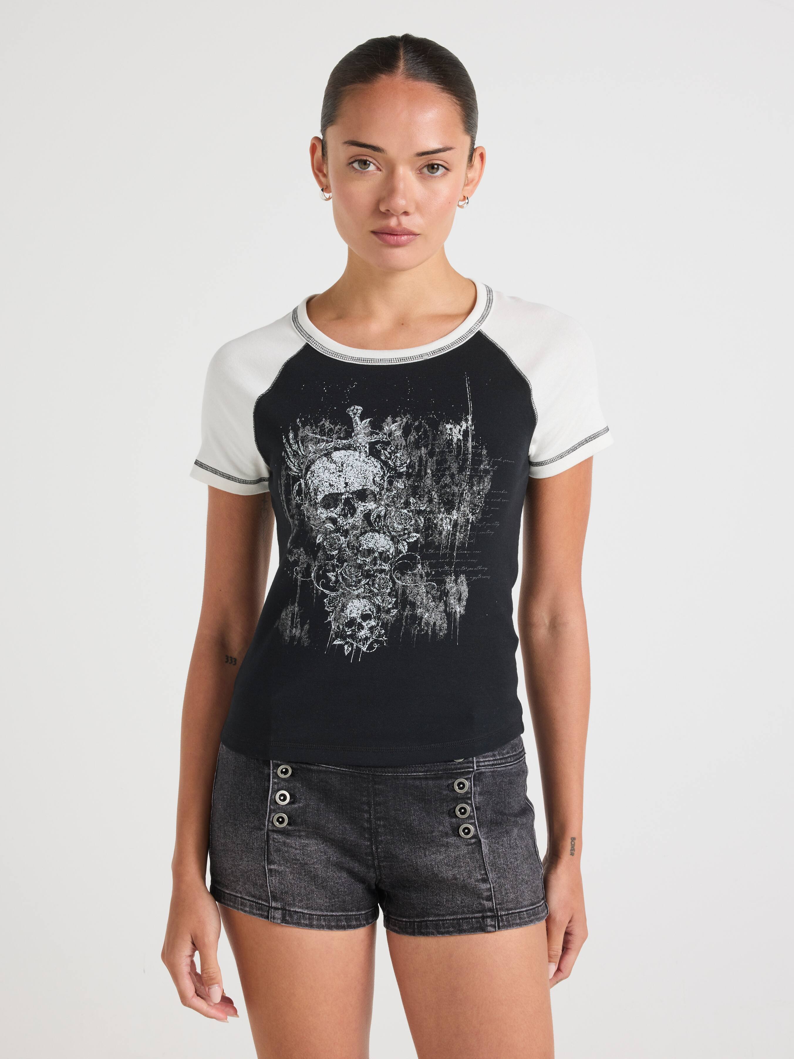 Skulls Baby Raglan Tee