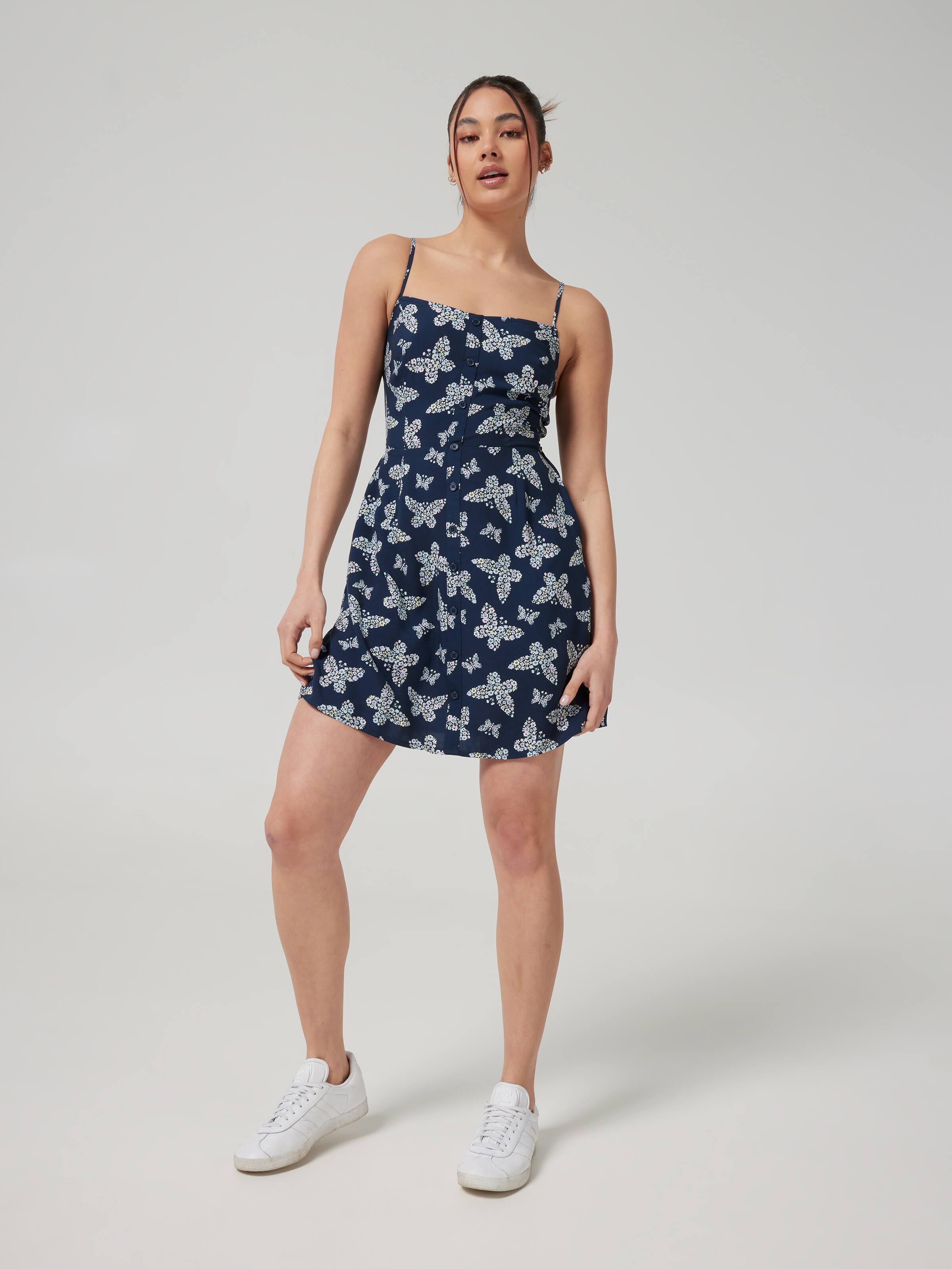 Emily Print Button Up Mini Dress