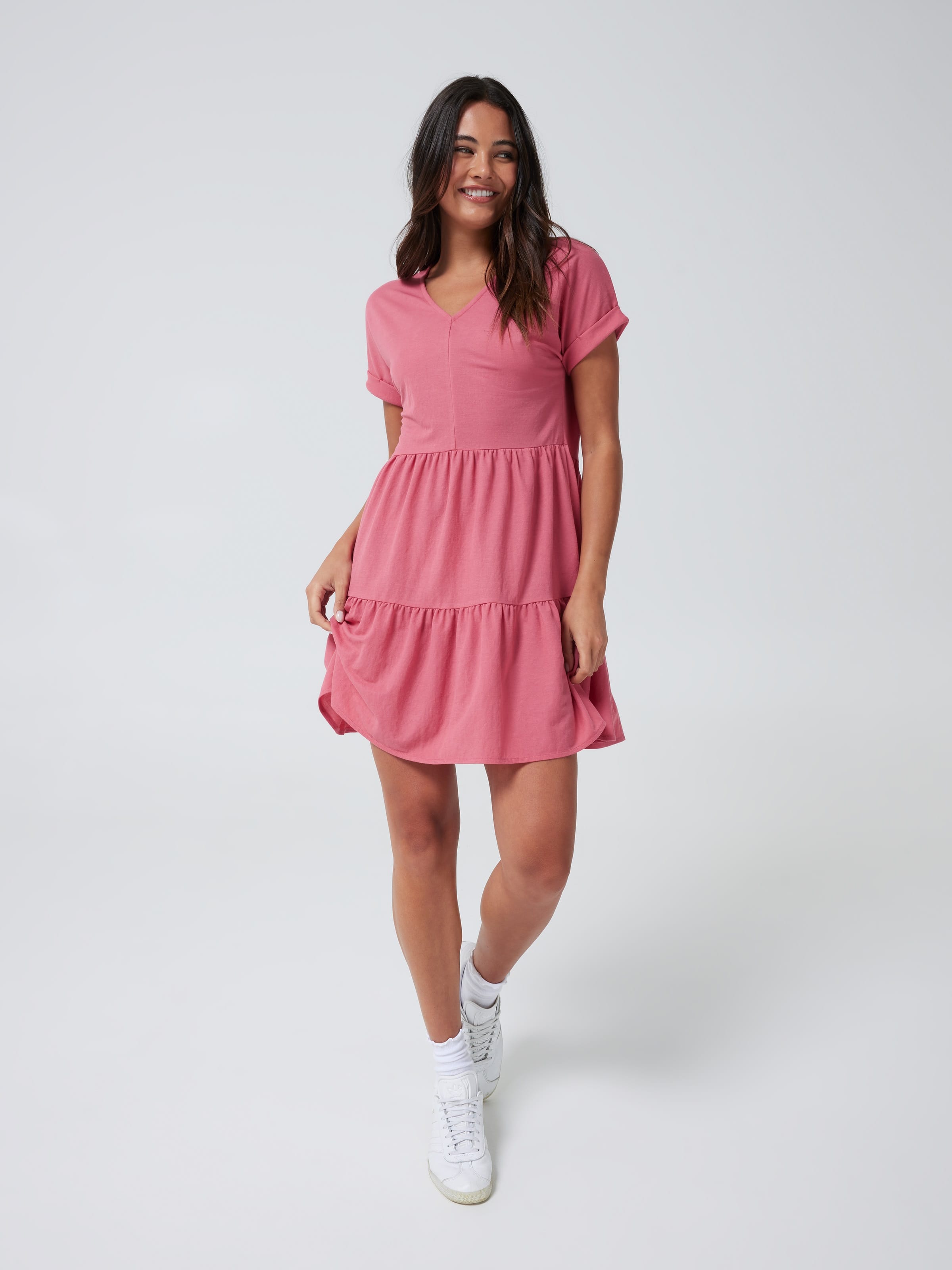 Tracey Short Sleeve Tiered Dress