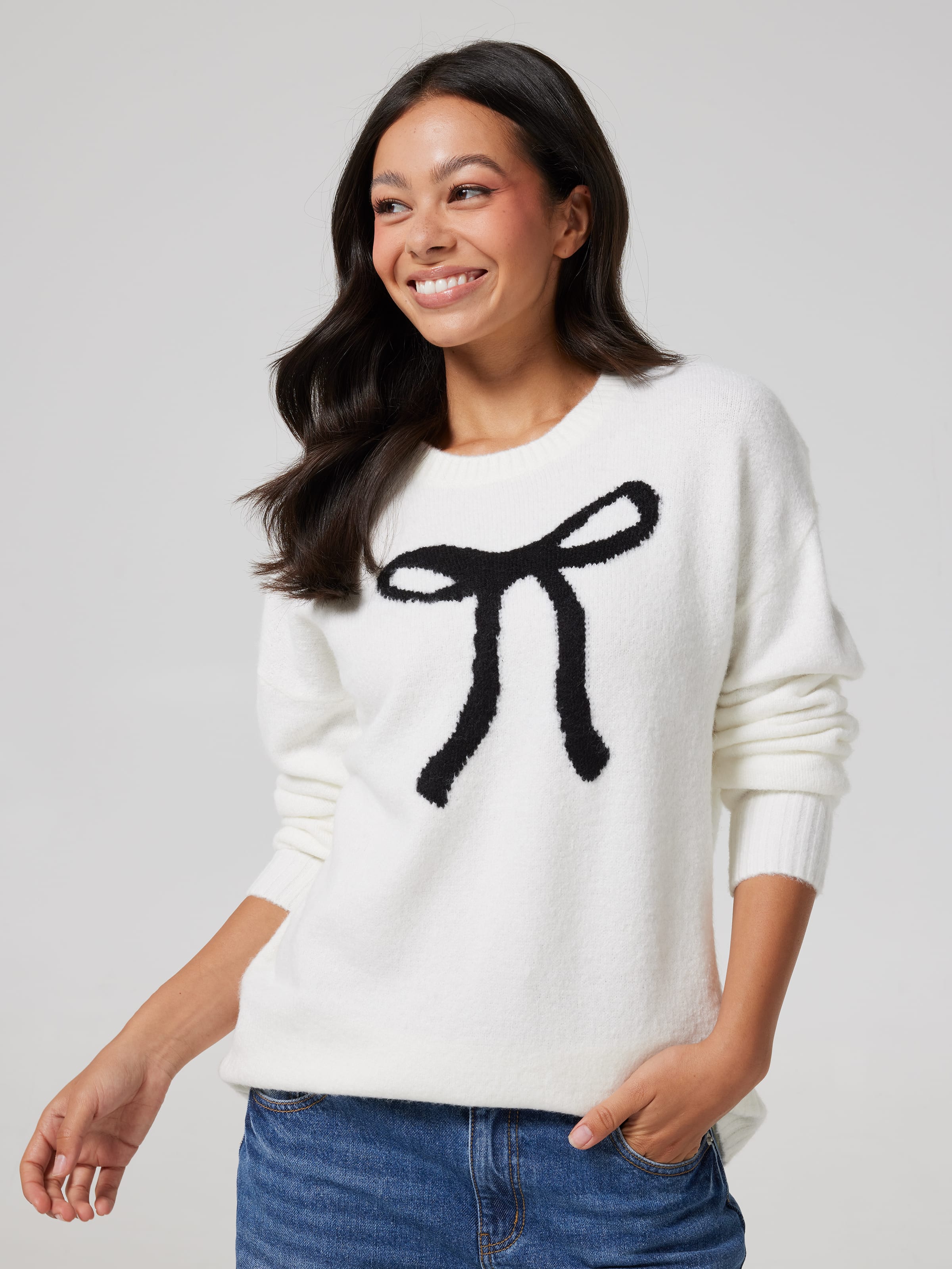 Leslie Flat Knit Crew Jumper