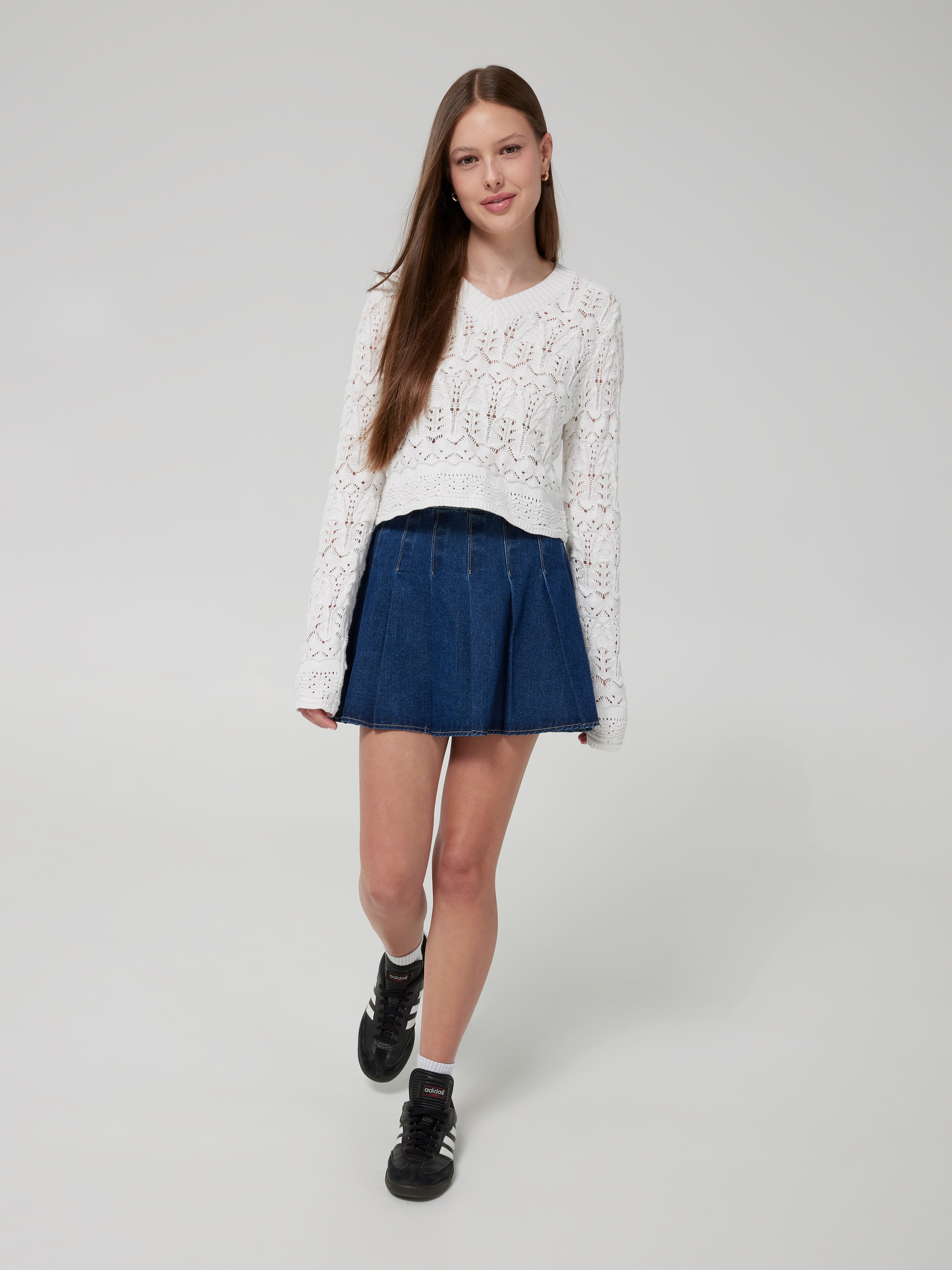 Harriet Open Knit Long Sleeve Top