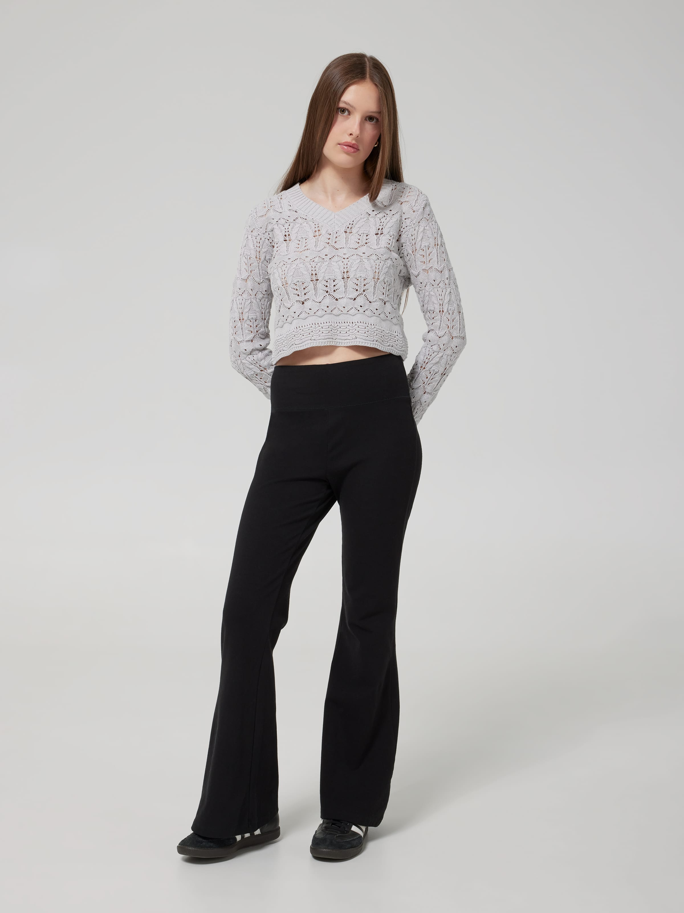 Harriet Open Knit Long Sleeve Top