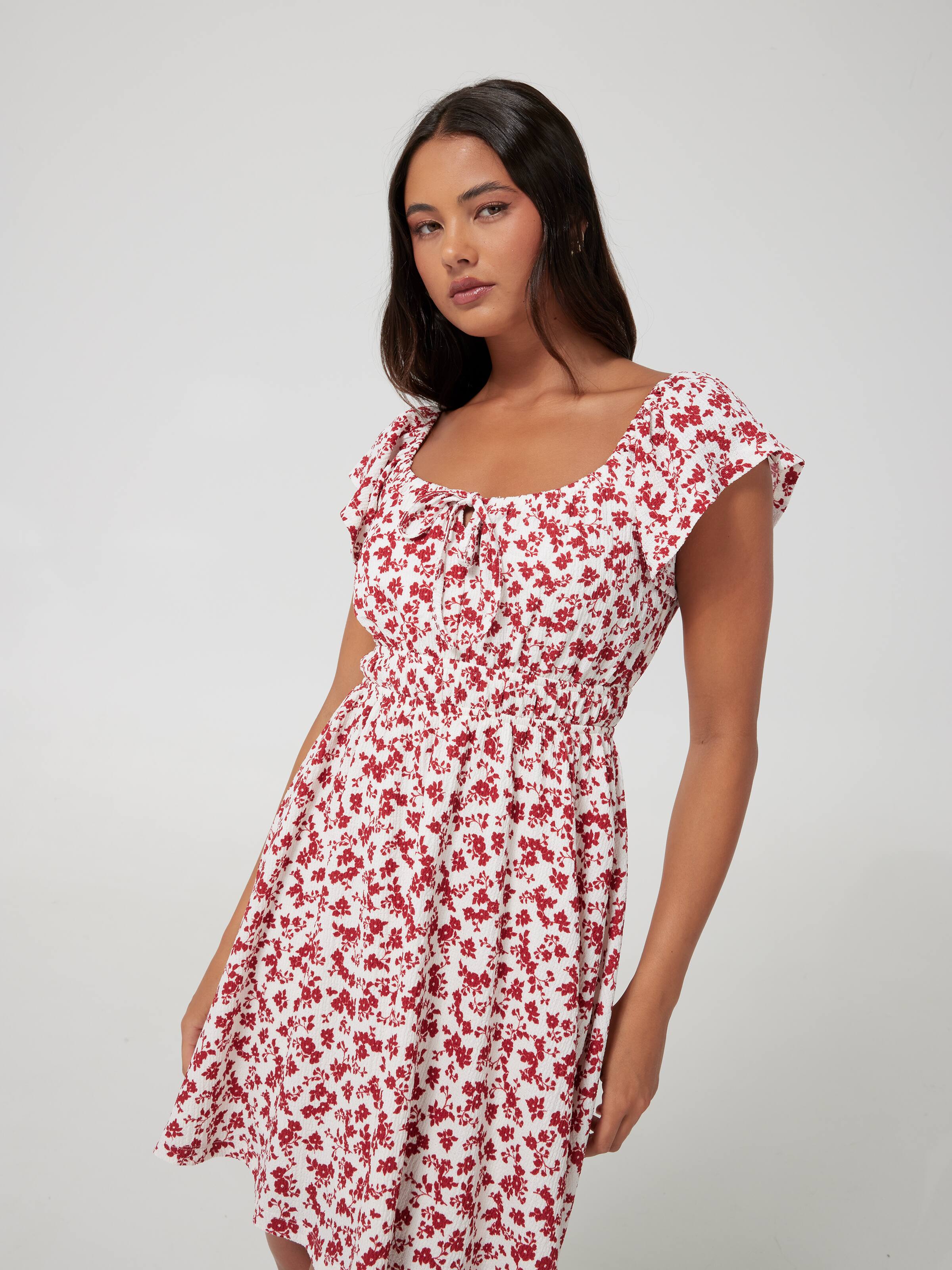 Kia Flutter Sleeve Mini Dress