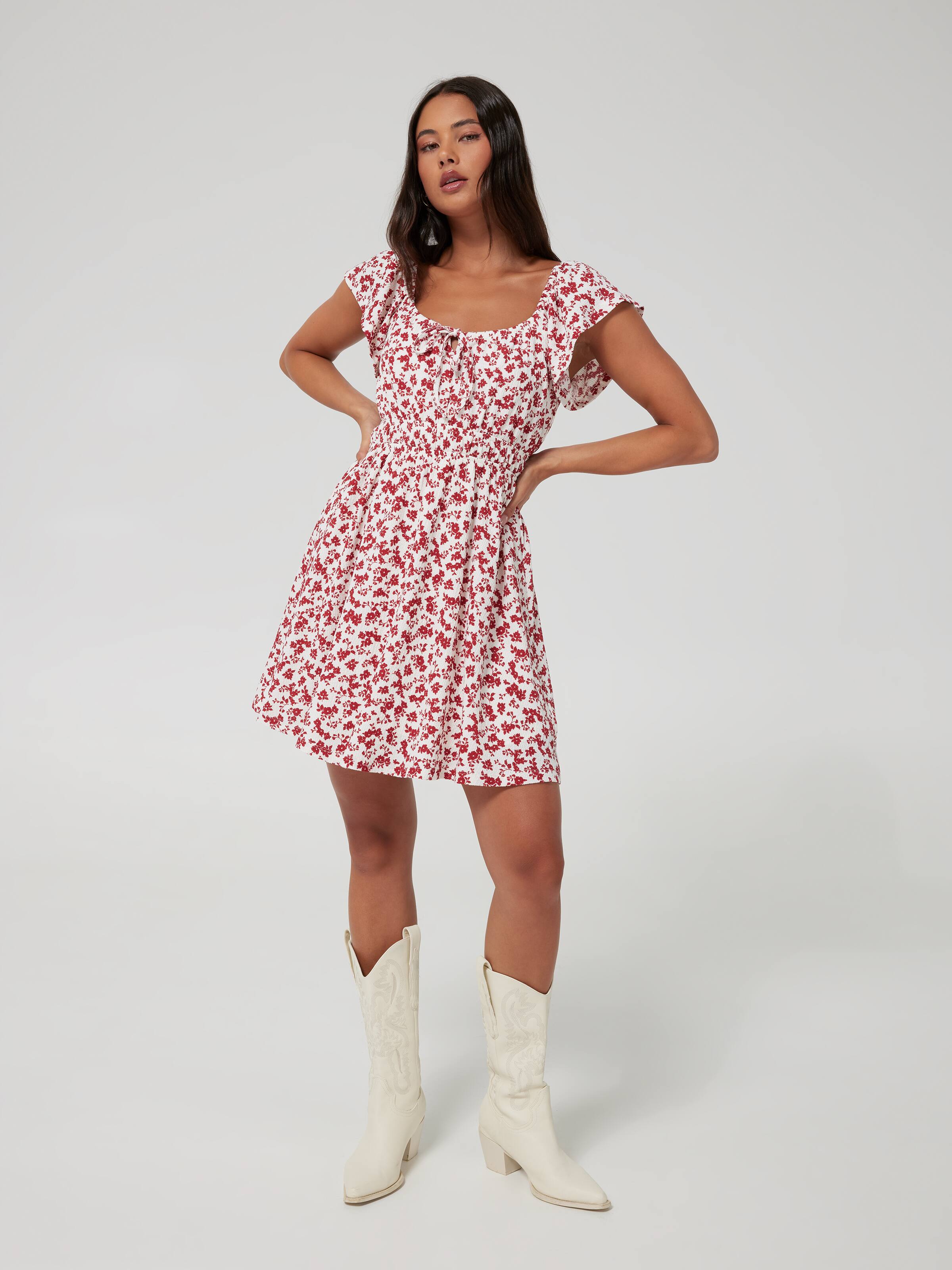 Kia Flutter Sleeve Mini Dress
