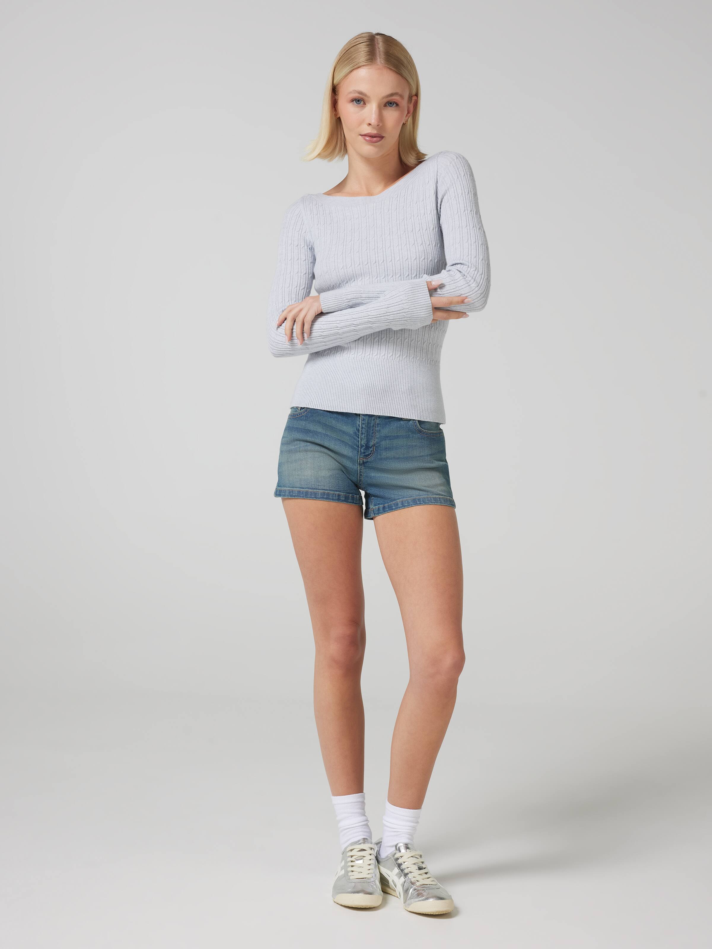 Everlyn Cable Knit Long Sleeve Top