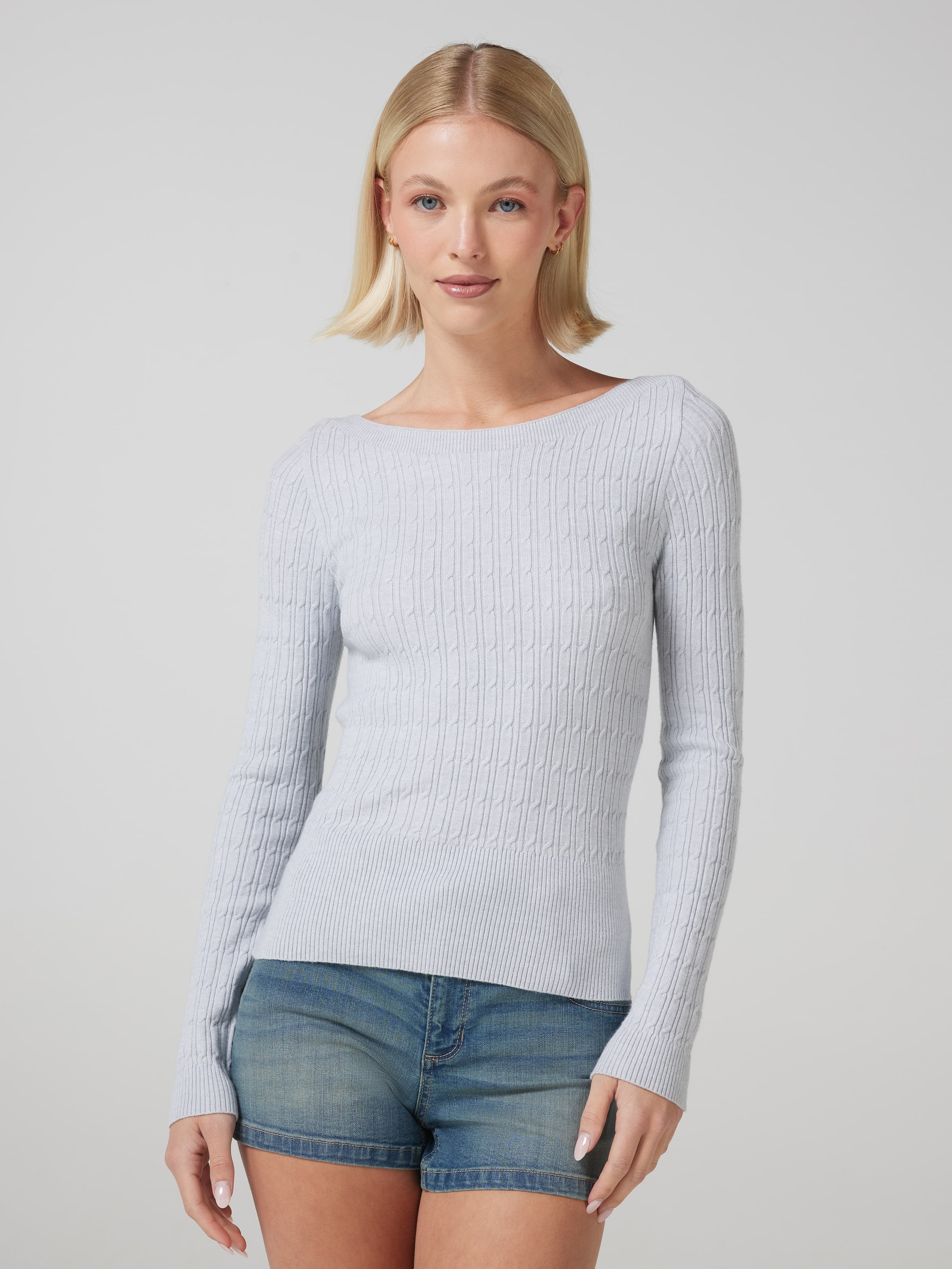 Everlyn Cable Knit Long Sleeve Top
