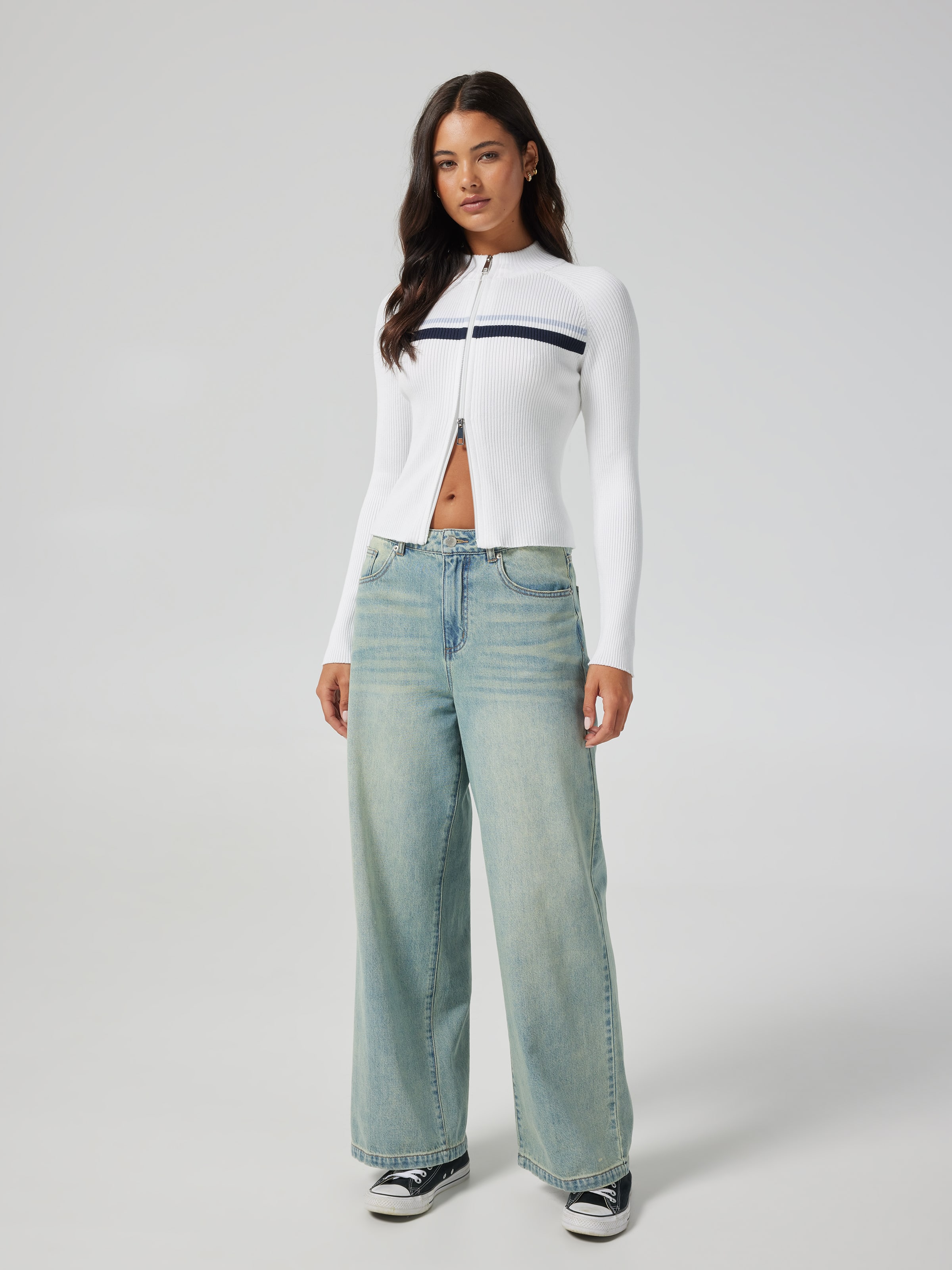 Jessica Double Zip Cardi