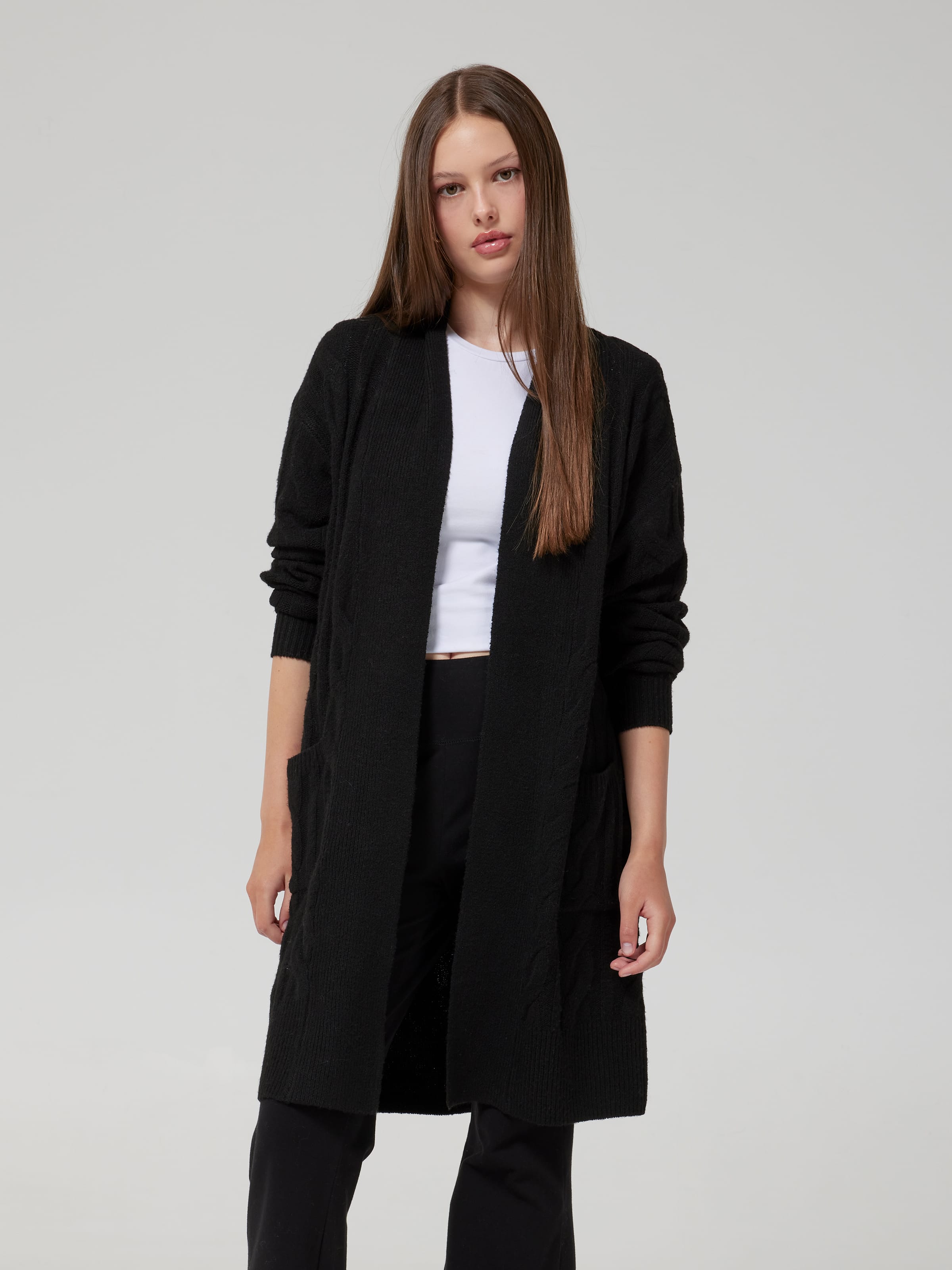 Bianca Longline Cardi - Cable