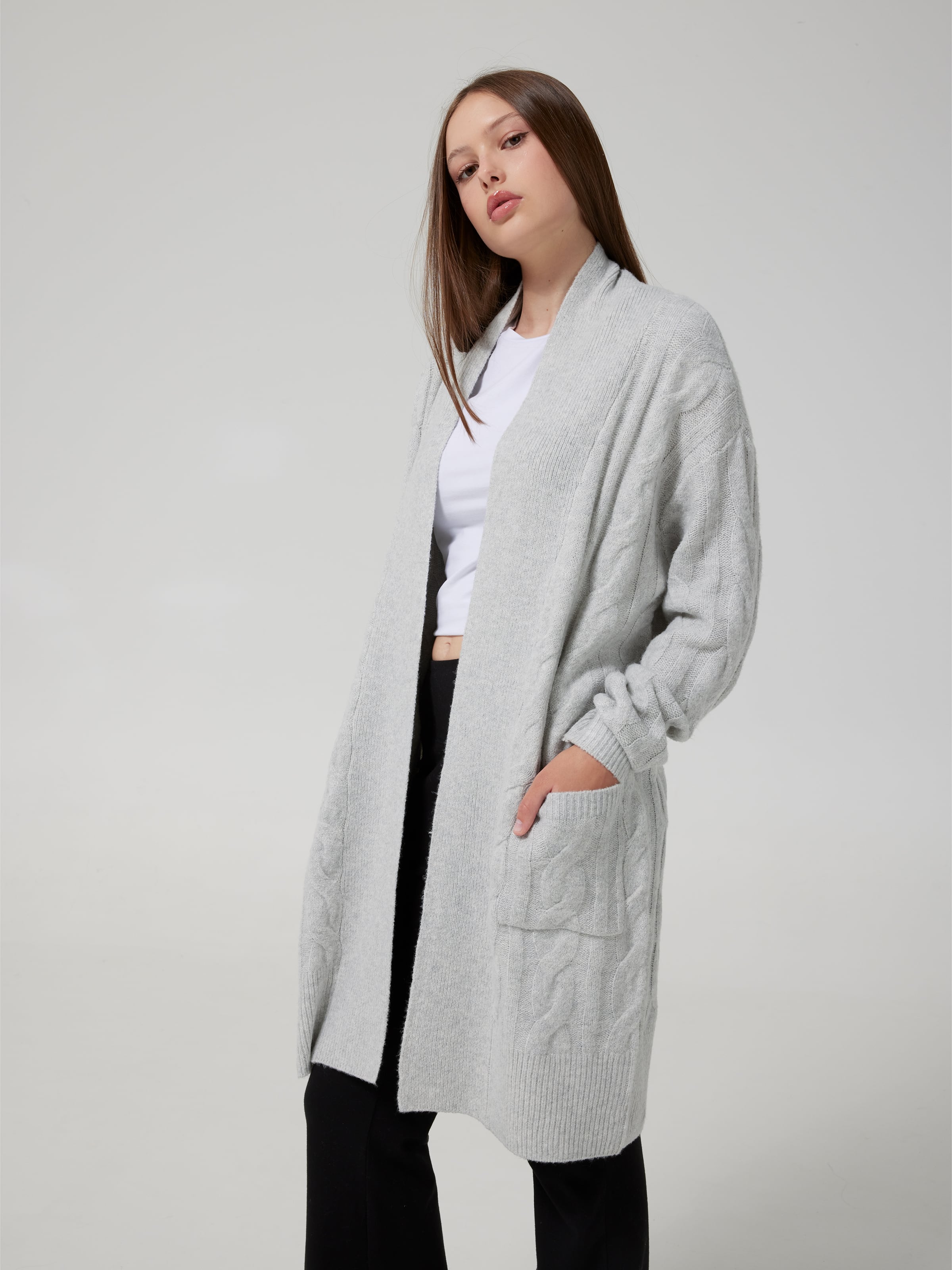 Bianca Longline Cardi - Cable