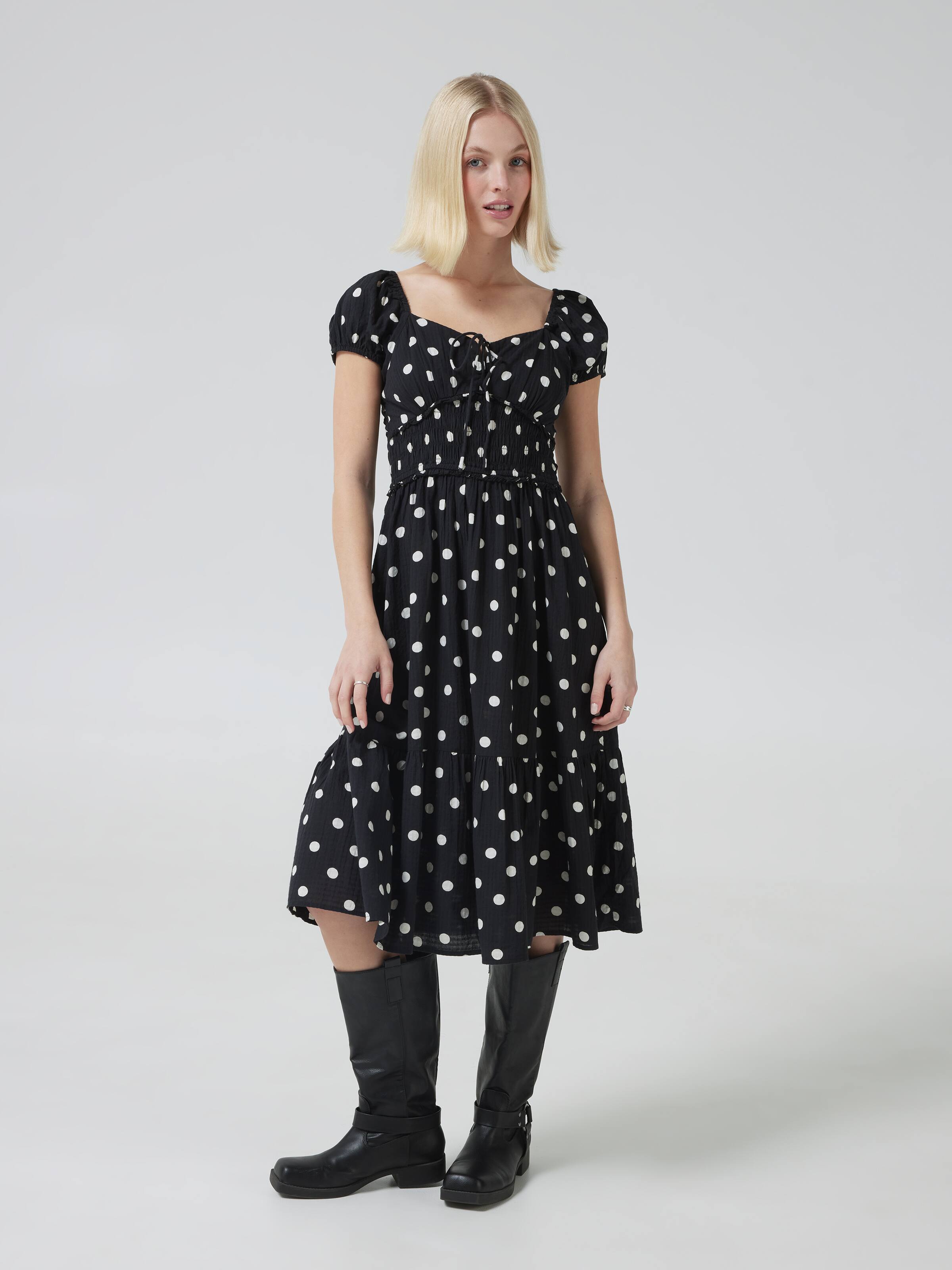 Skylar Shirred Bodice Midi Dress