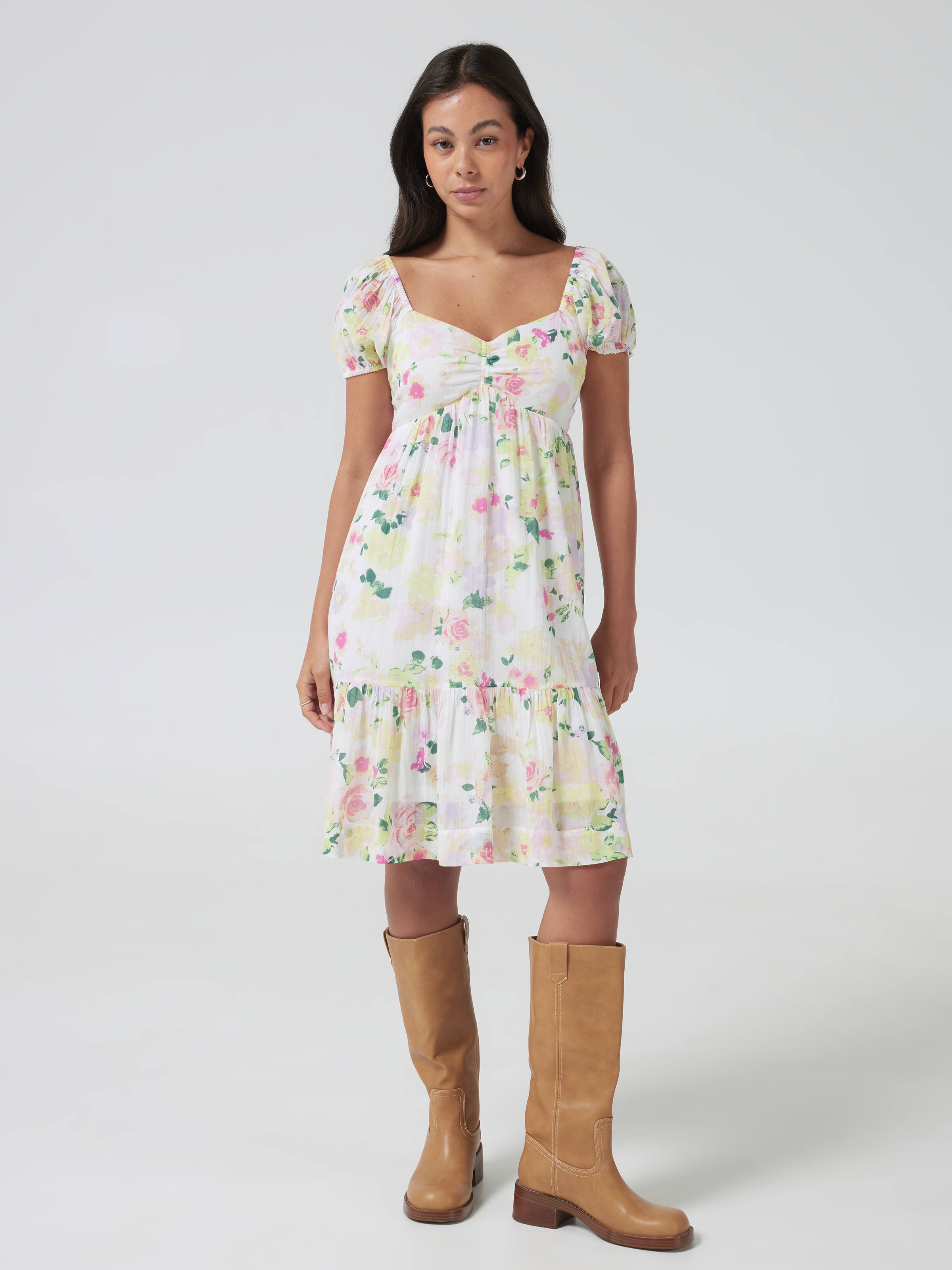 Presley Balloon Sleeve Mini Dress