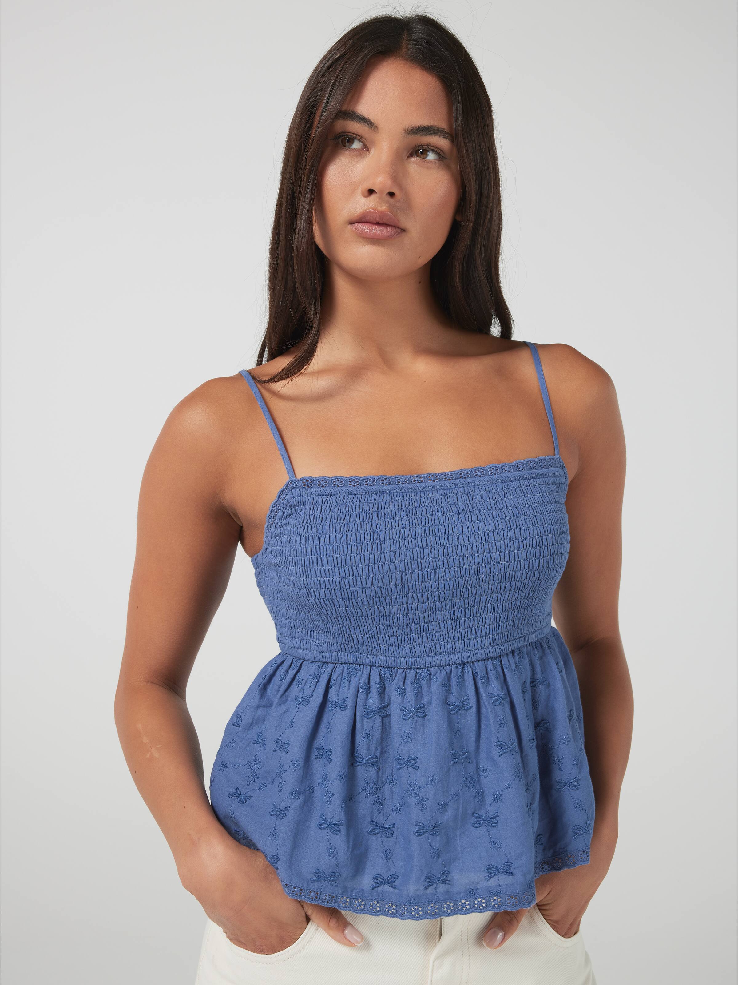 Angie Shirred Bodice Top