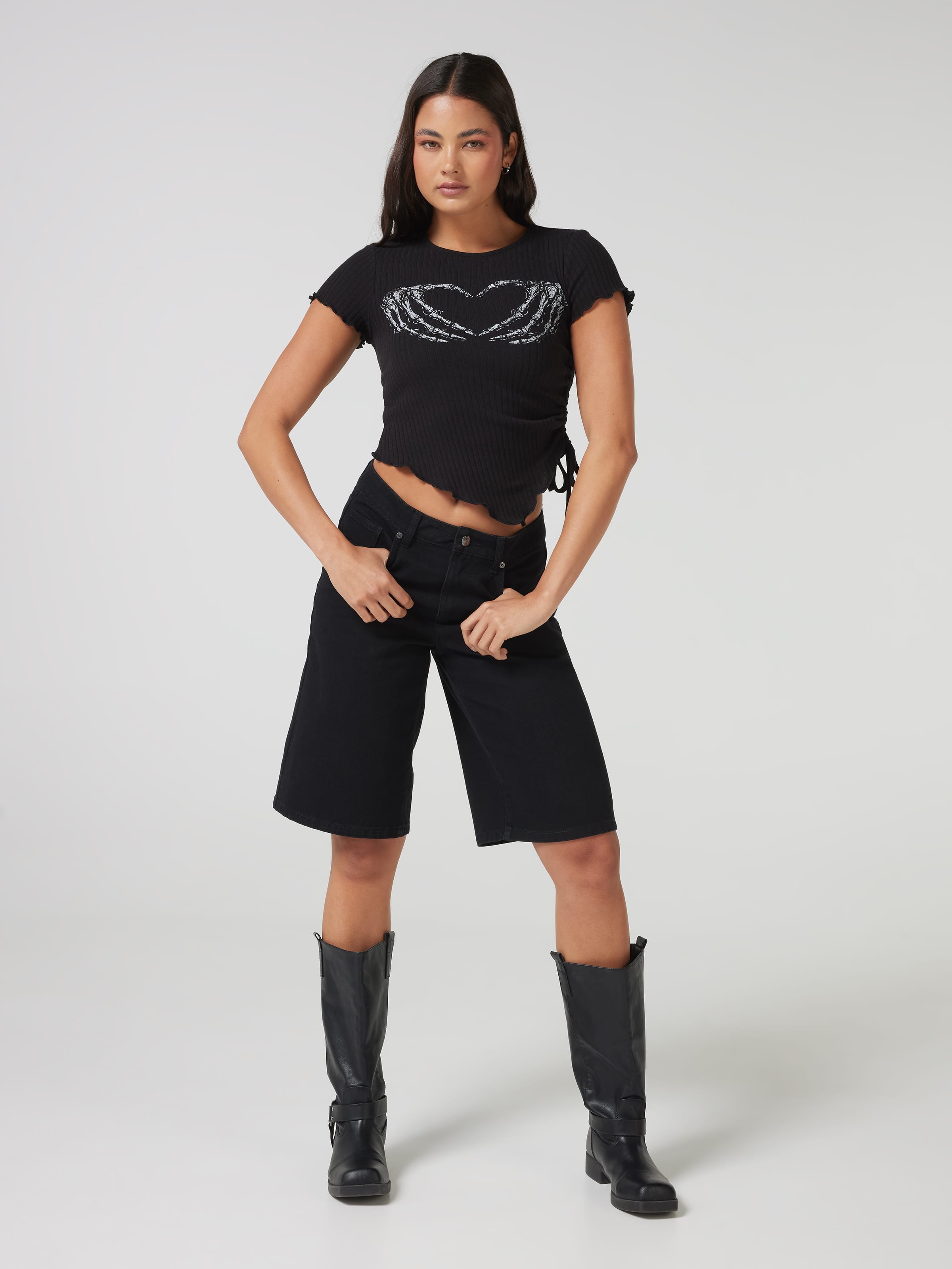 Mia Short Sleeve Assymetrical Top