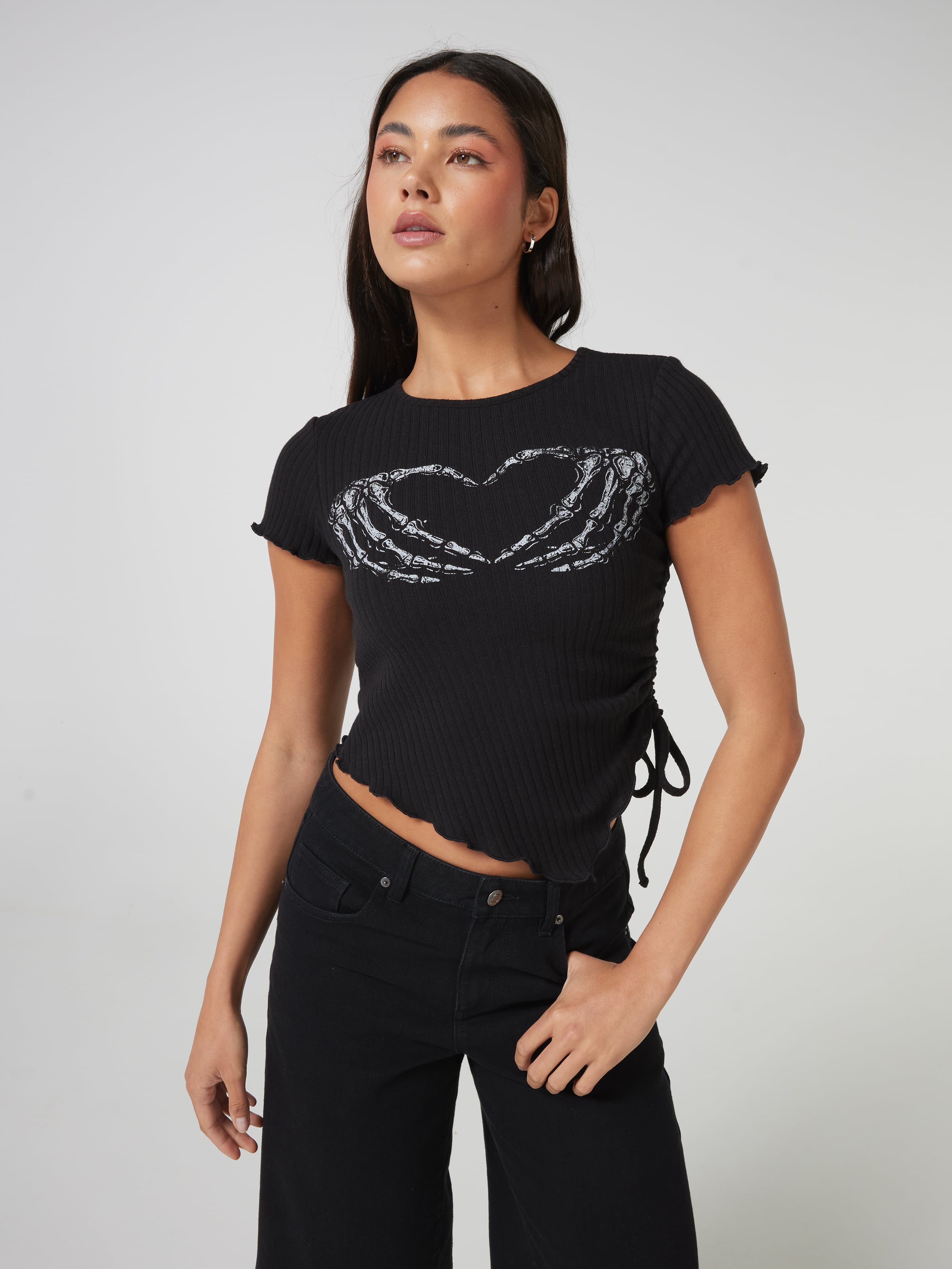 Mia Short Sleeve Assymetrical Top