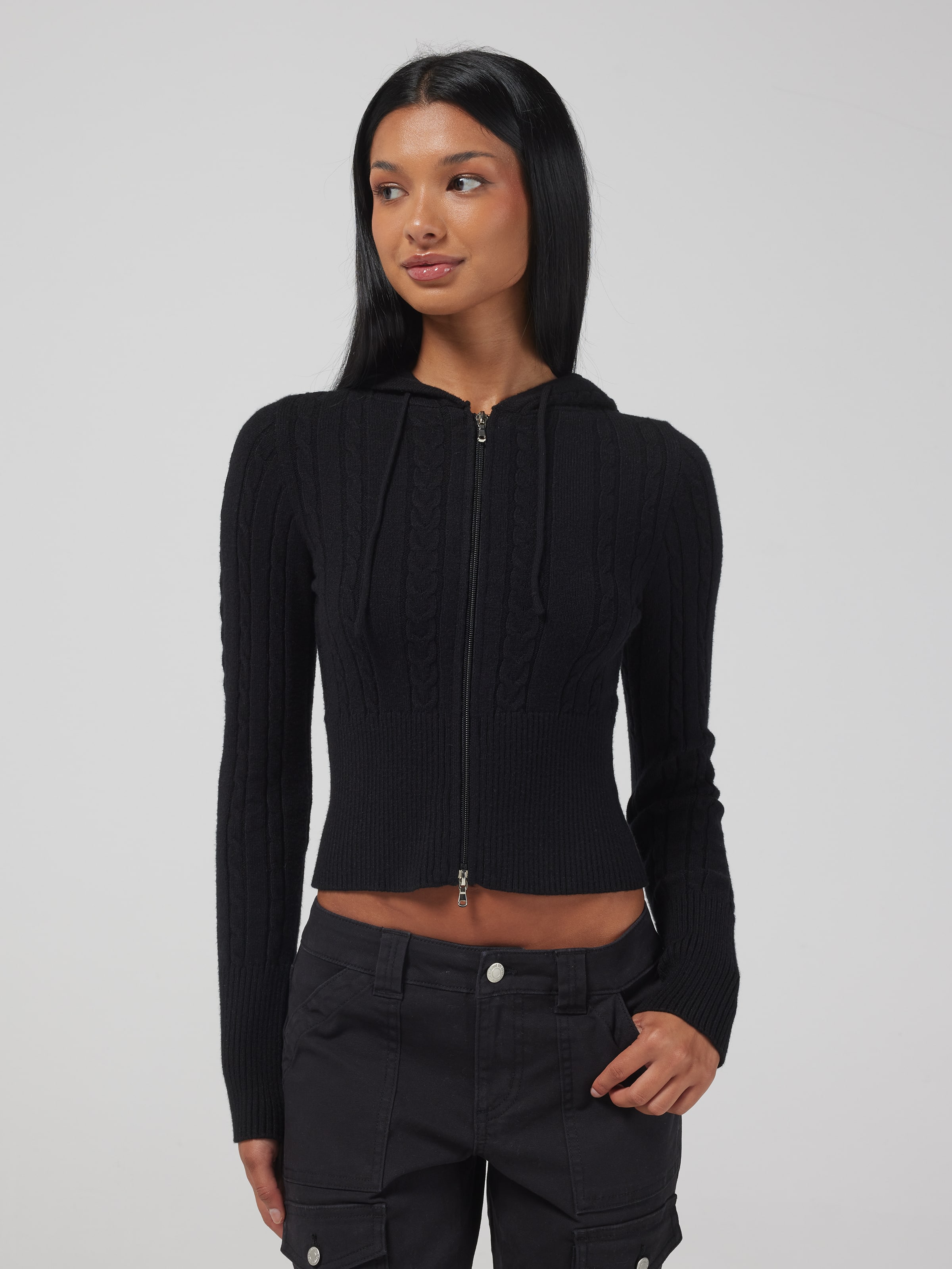 Ruby Cable Knit Zip Jacket