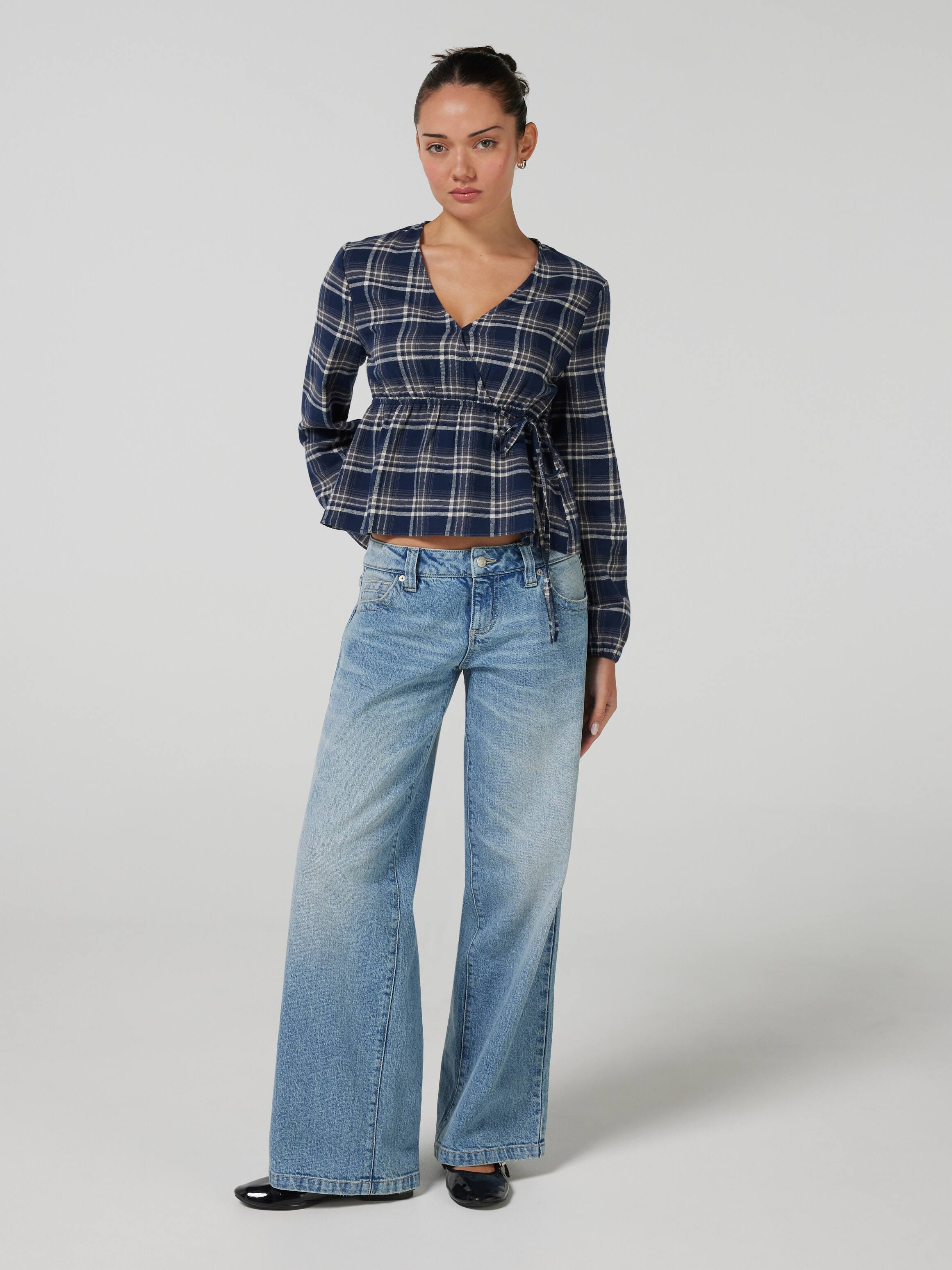 Quinn Crossover Flannel Top