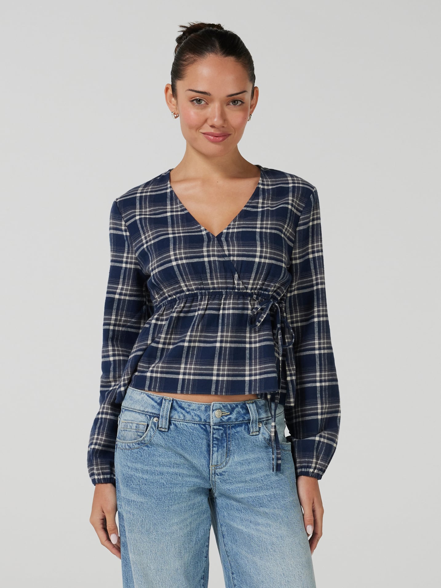 Quinn Crossover Flannel Top
