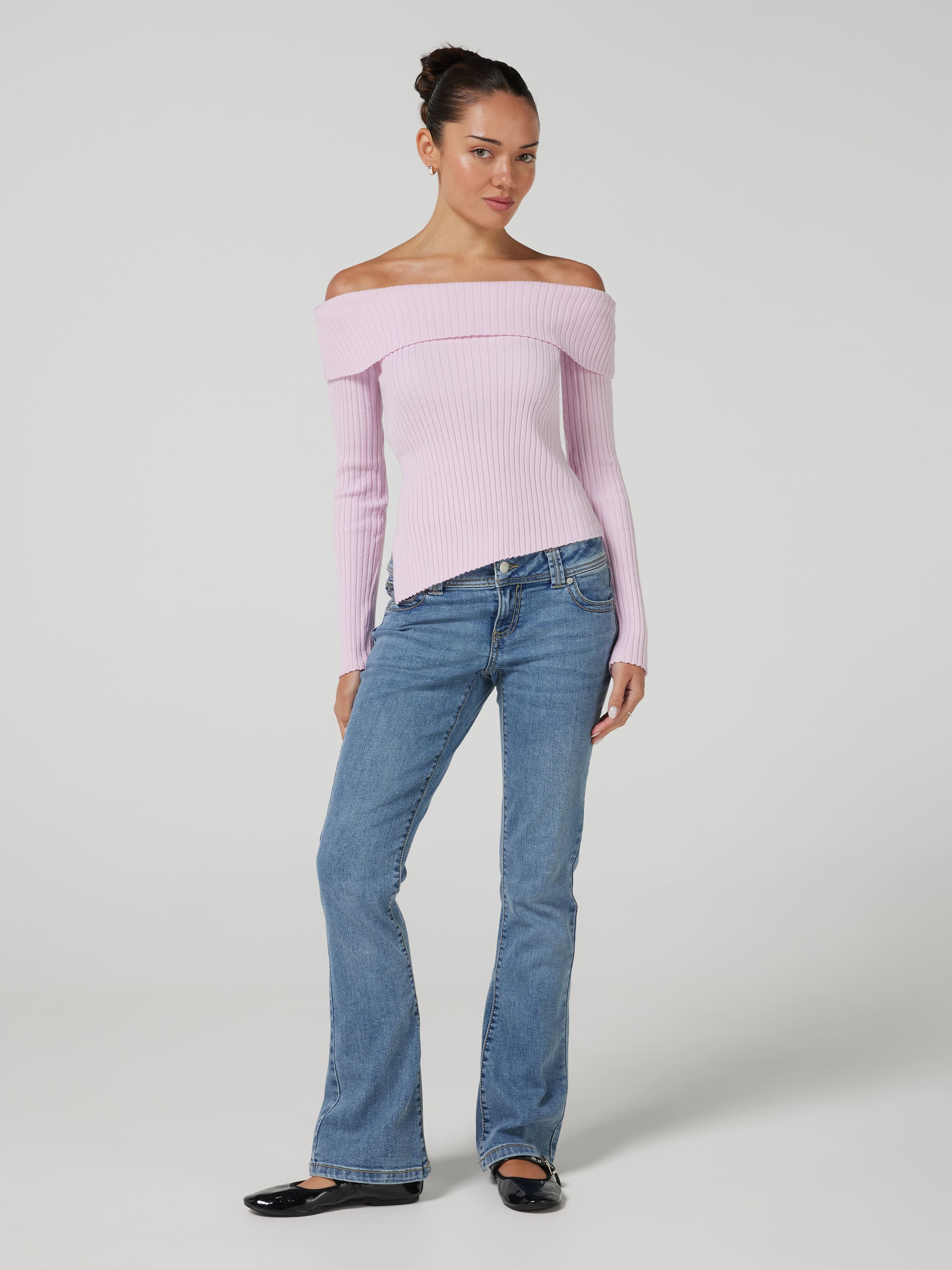 Rose Off Shoulder Long Sleeve Top