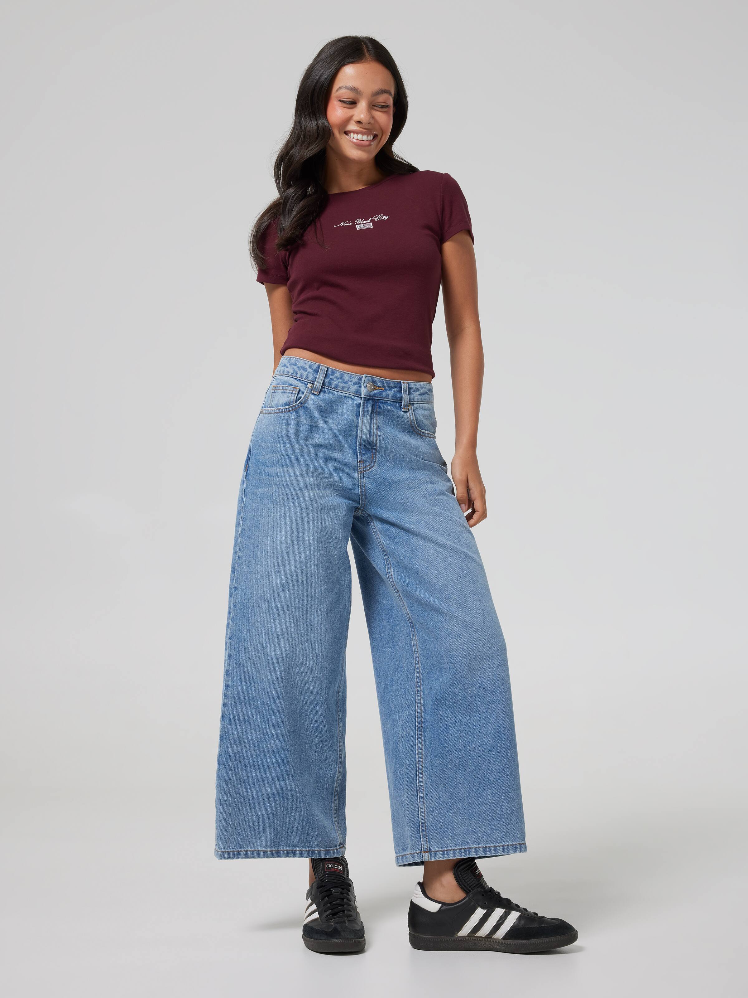 Cassie Crop Wide Leg Jean