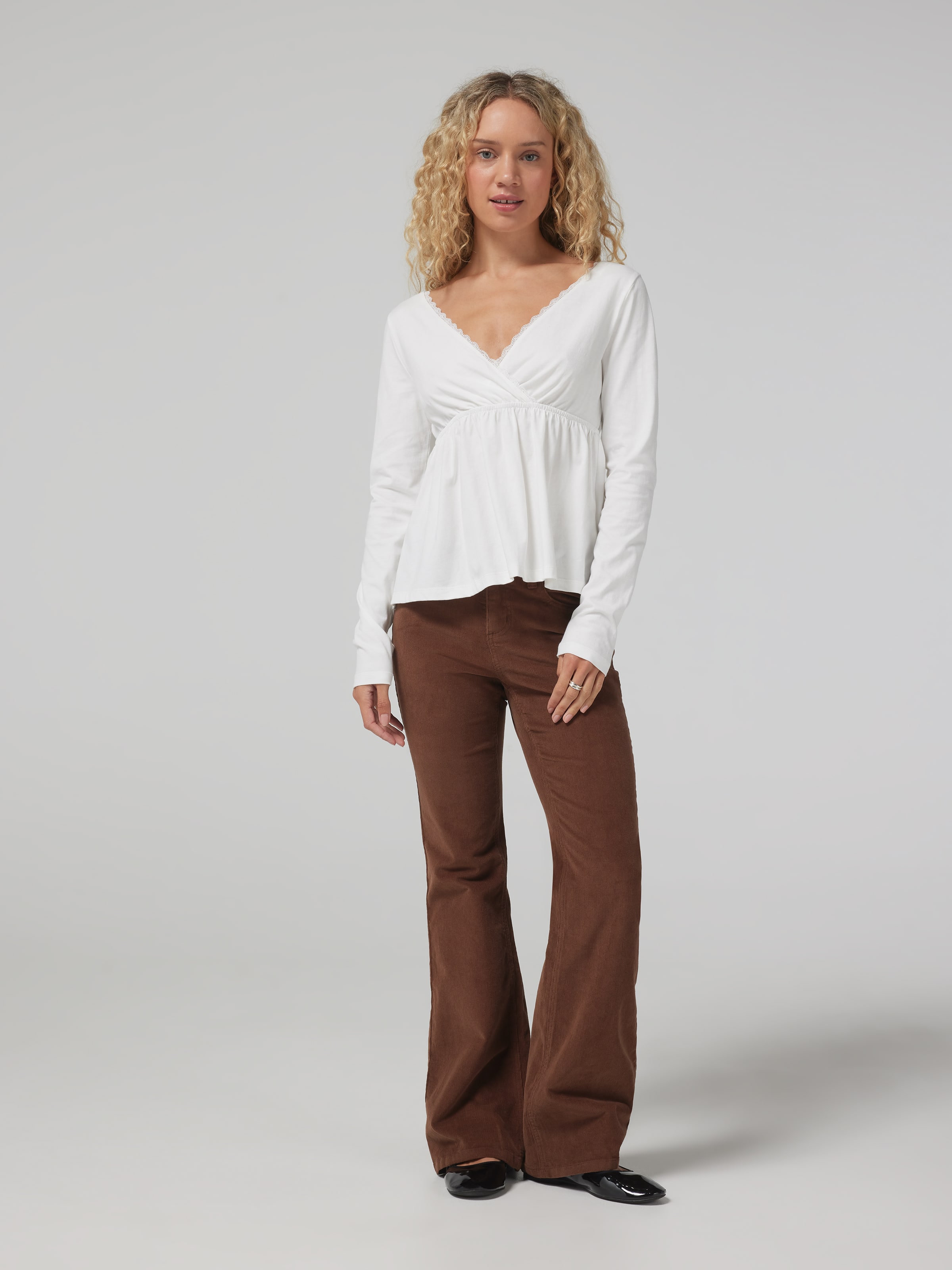 Bonnie Cord Mid Rise Bootcut Jean