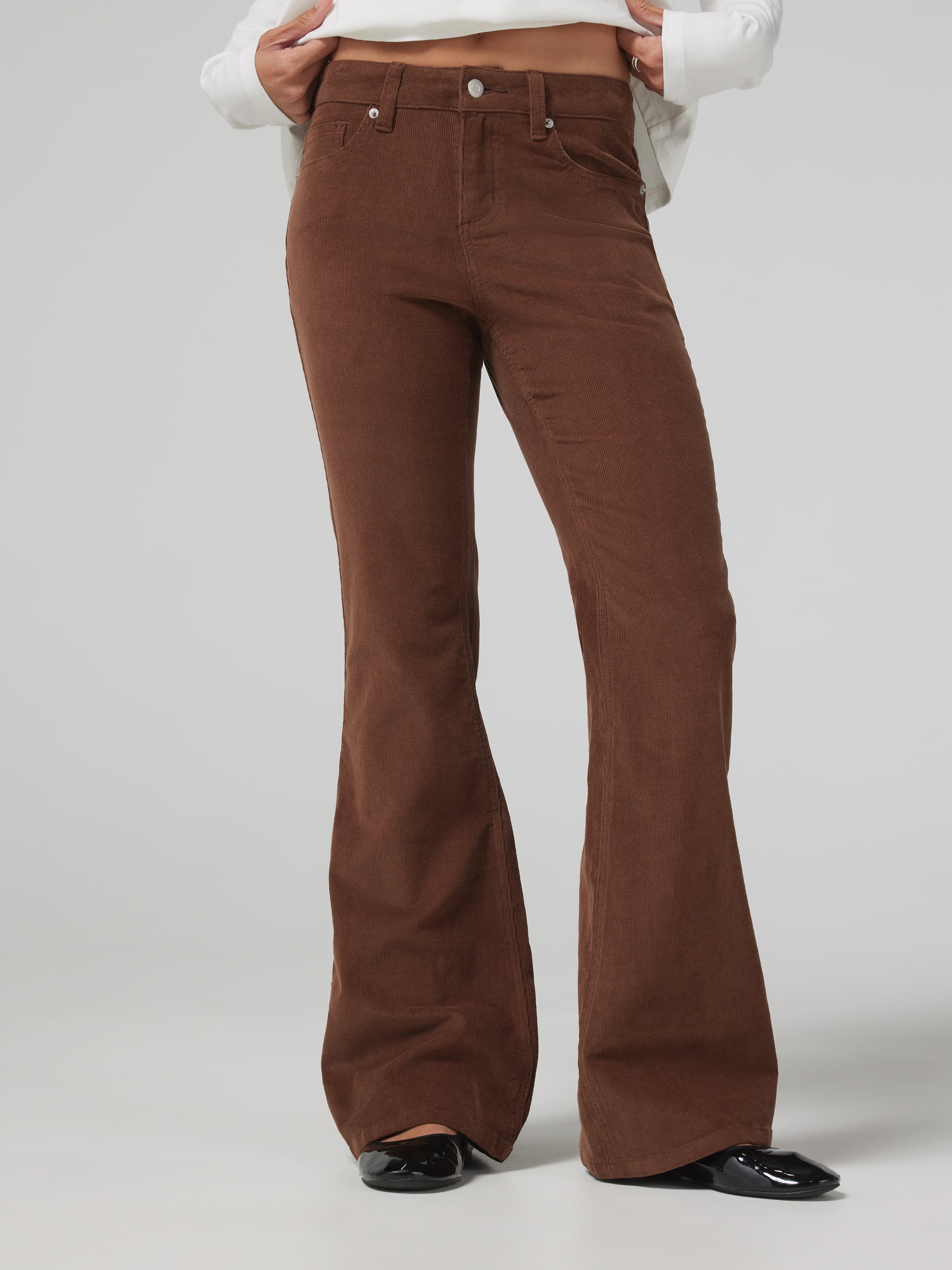 Bonnie Cord Mid Rise Bootcut Jean