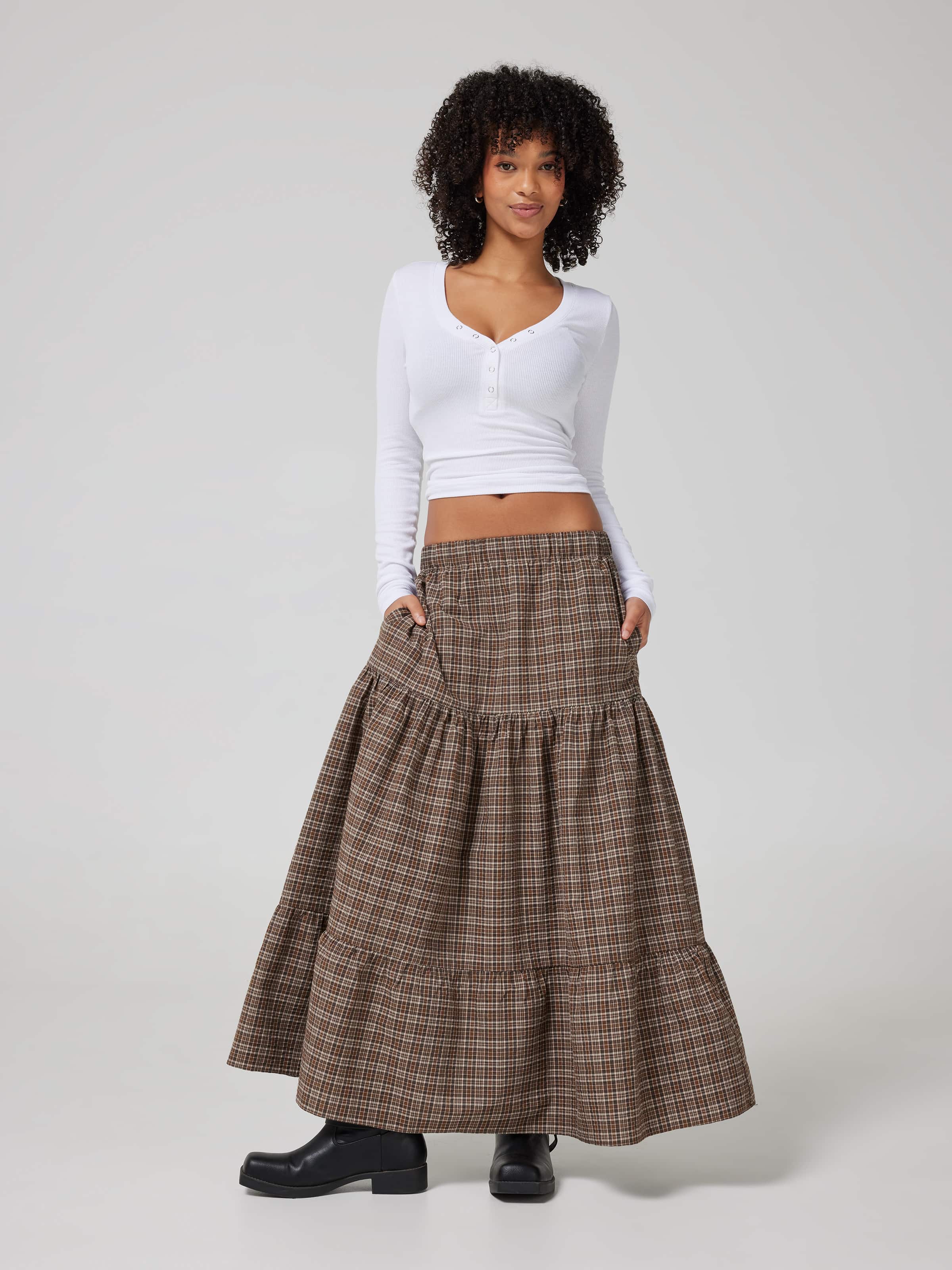 Tiered Maxi Skirt