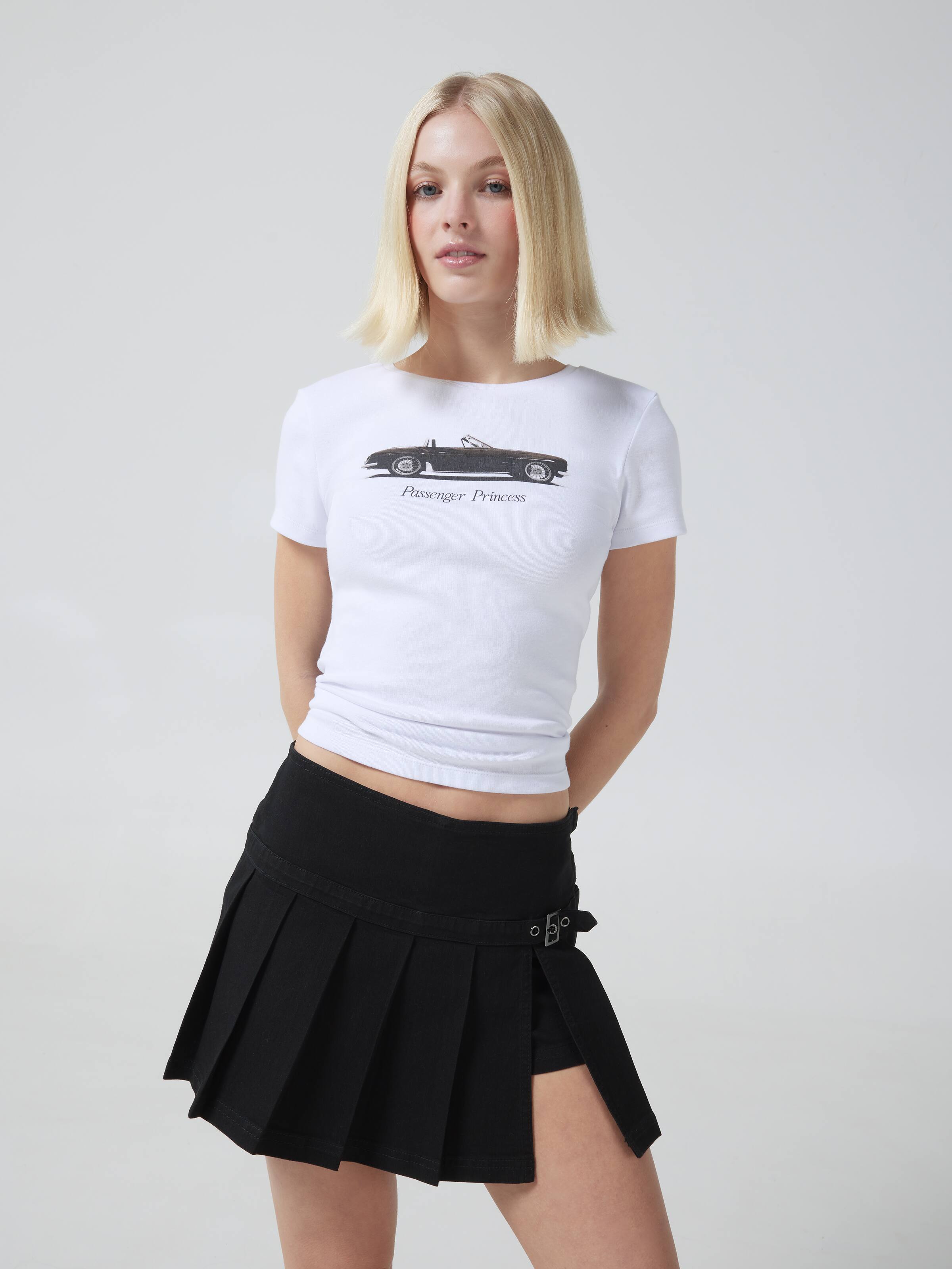 Piper Pleat Denim Skort