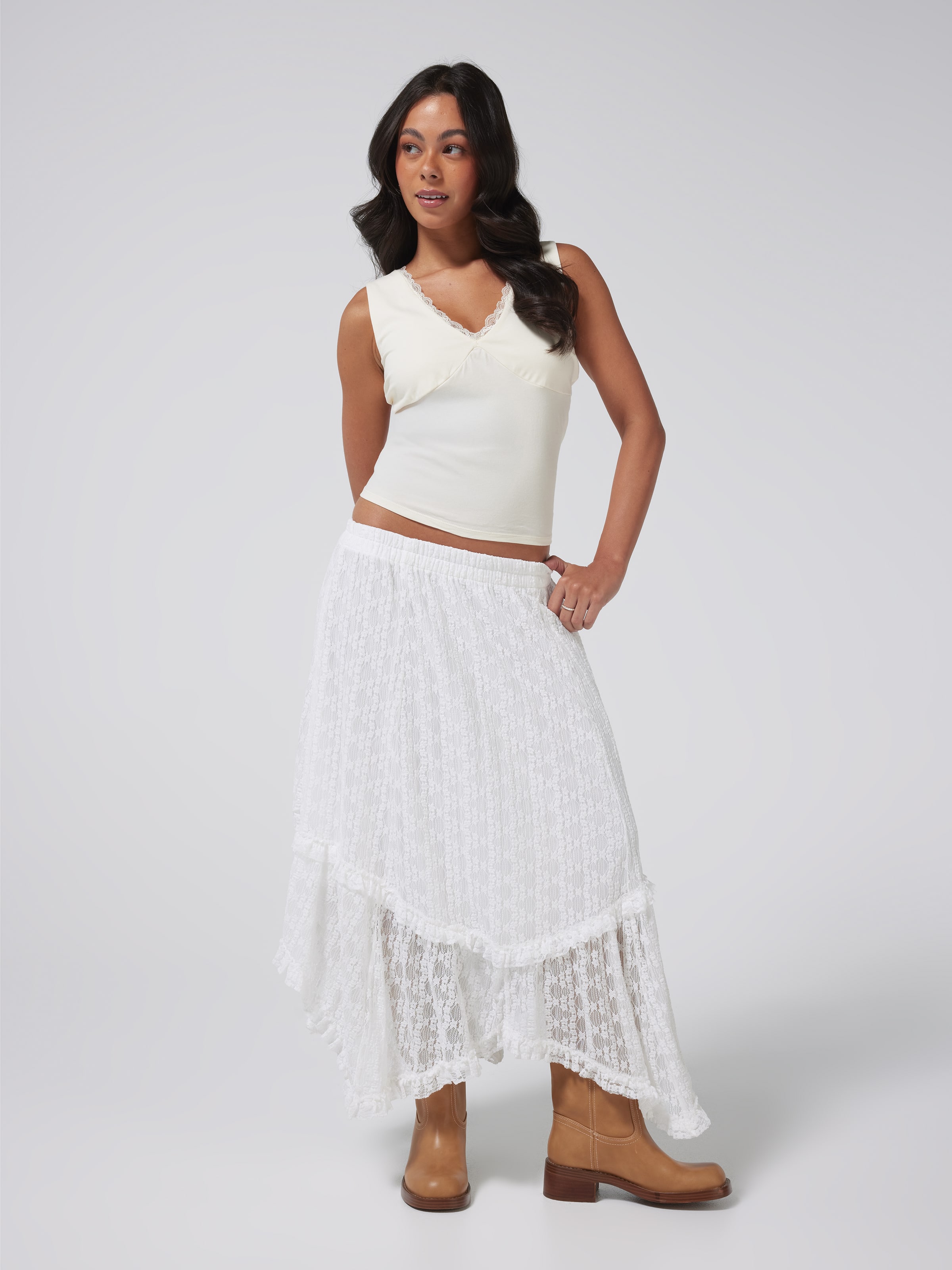 Ivy Lace Midi Skirt