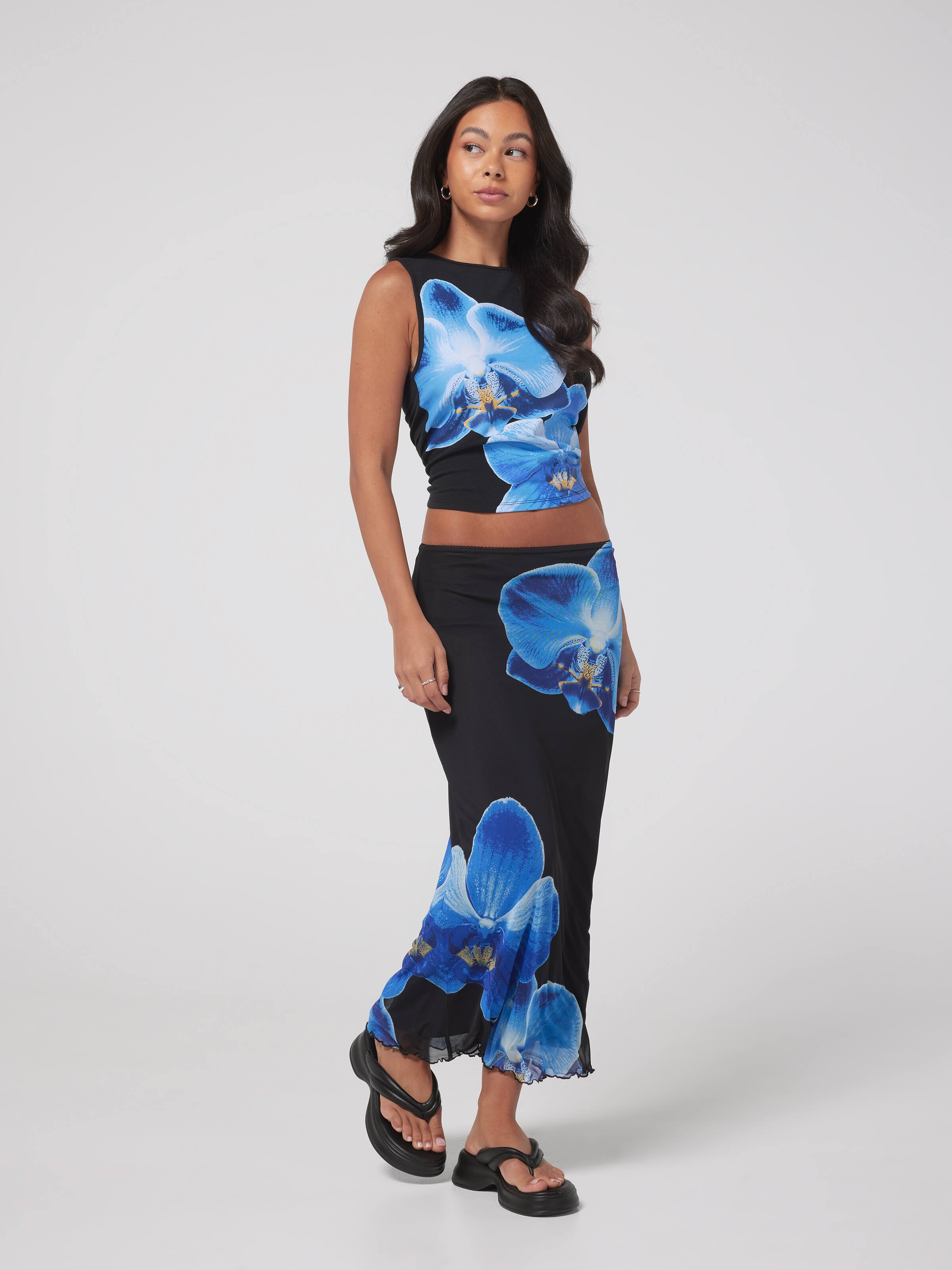 Midi Mesh Skirt