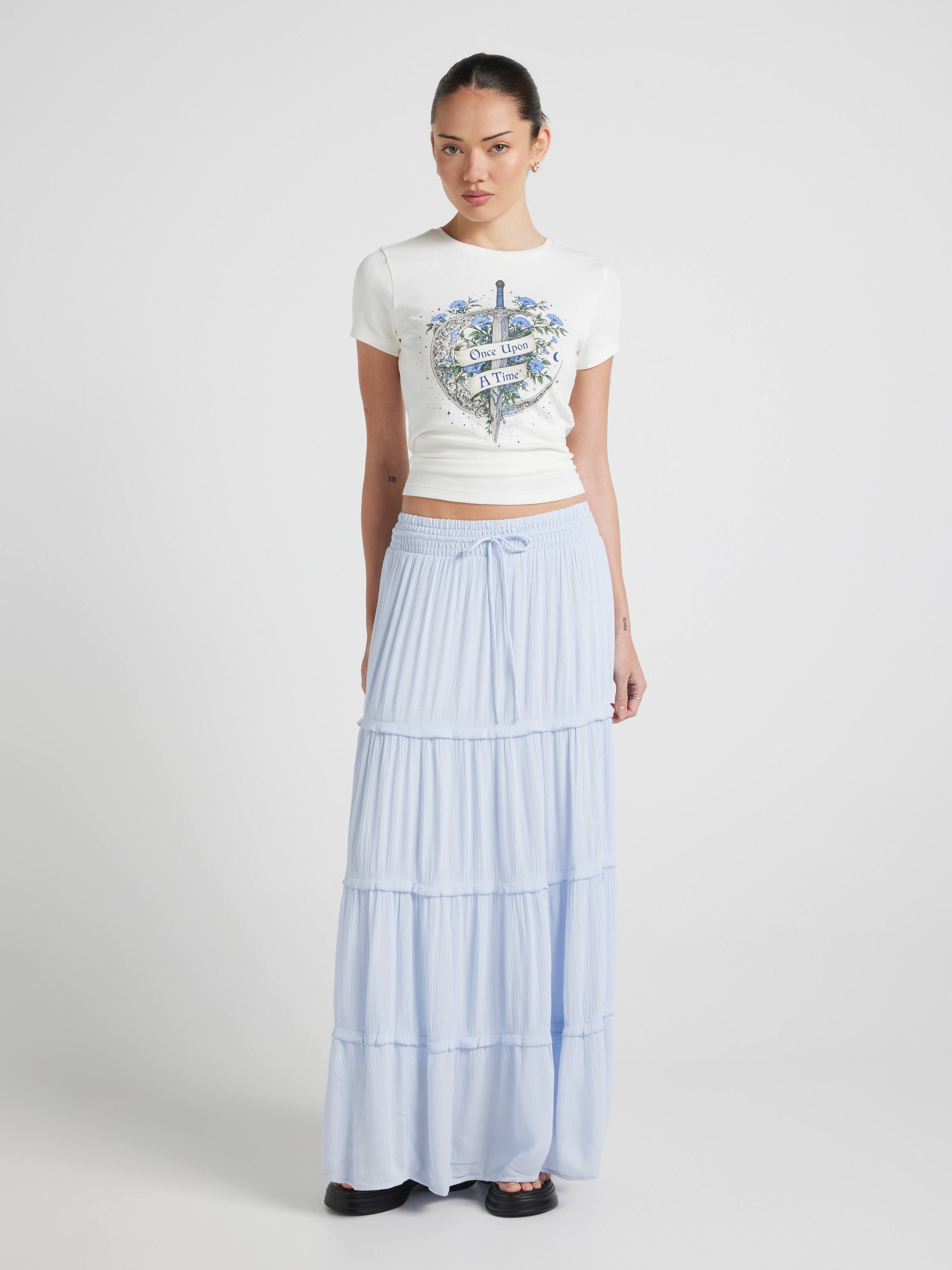 Kaia Shirred Waist Maxi Skirt
