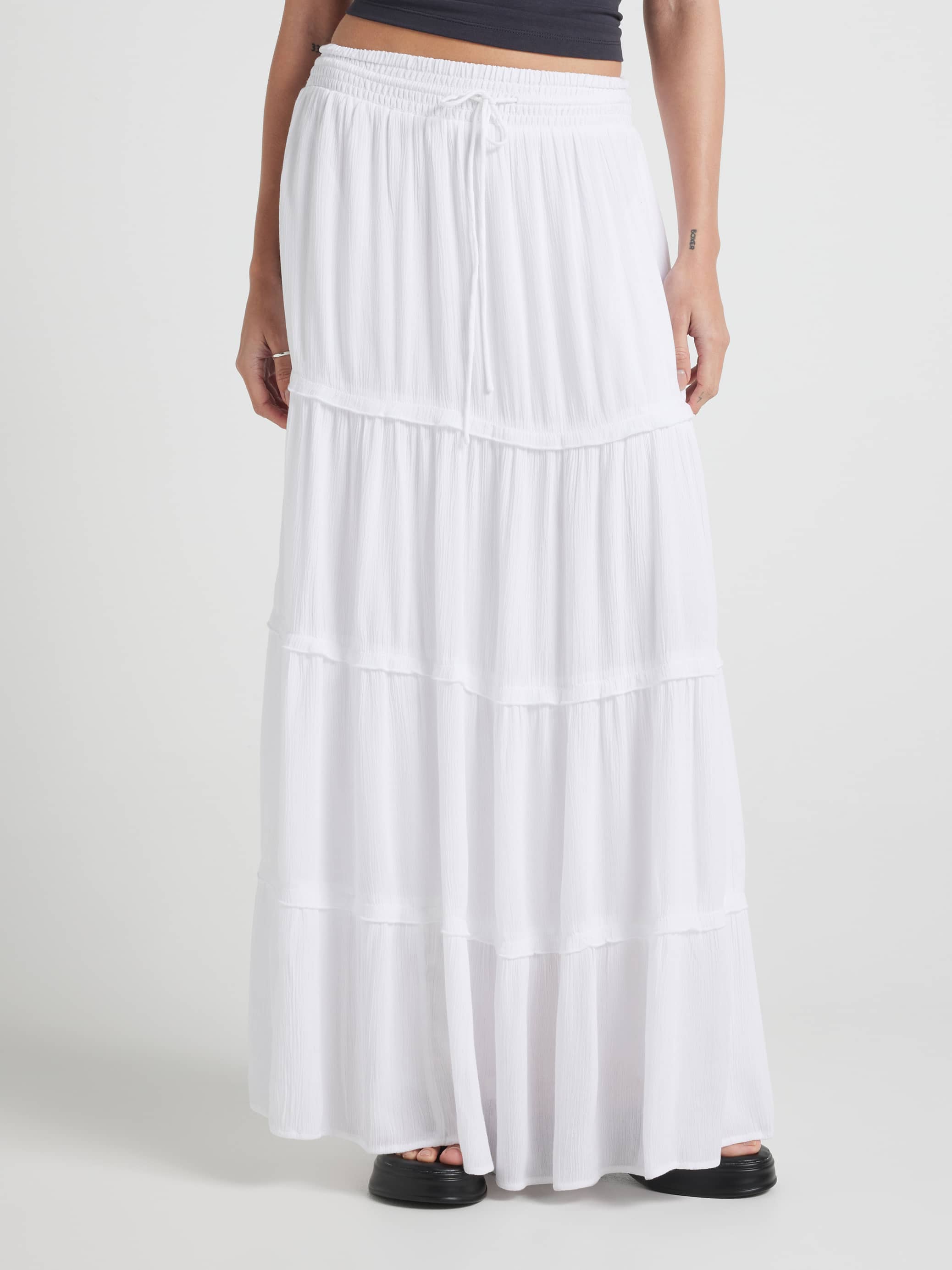 Kaia Shirred Waist Maxi Skirt