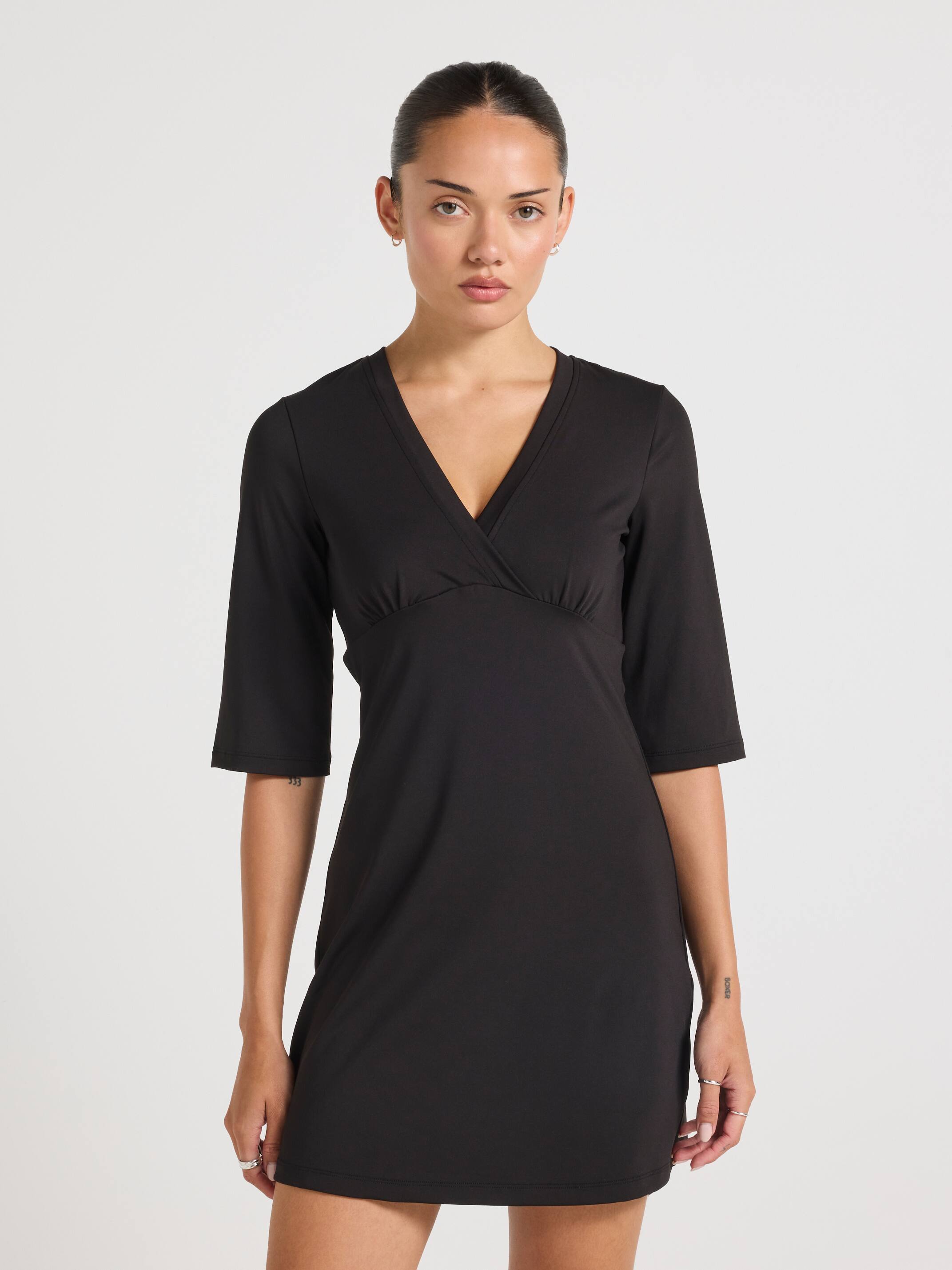 Ballerina 3/4 Sleeve Mini Dress