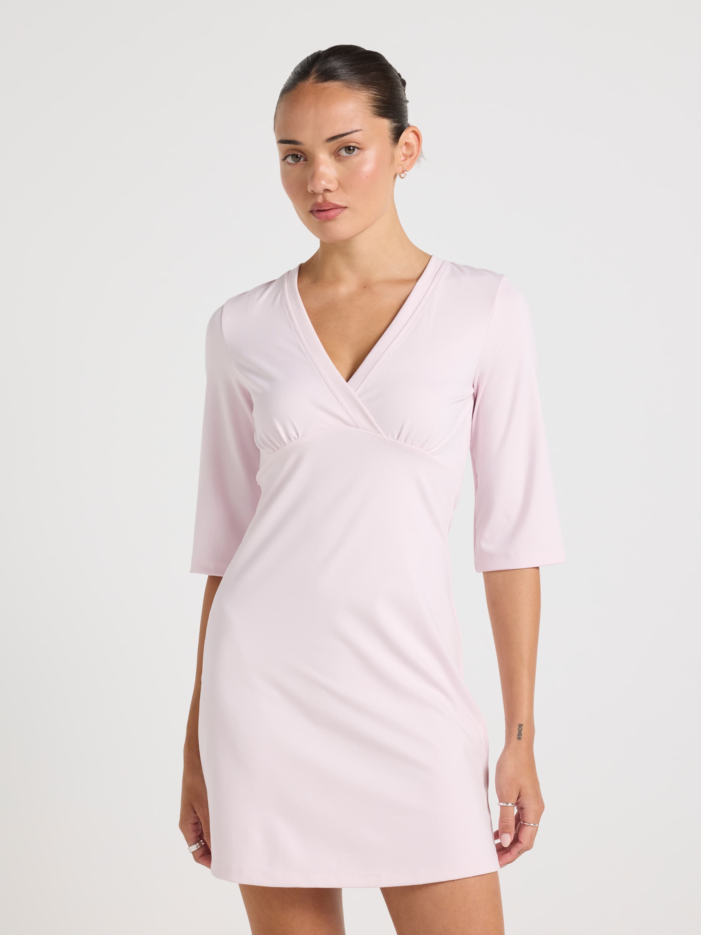 Ballerina 3/4 Sleeve Mini Dress